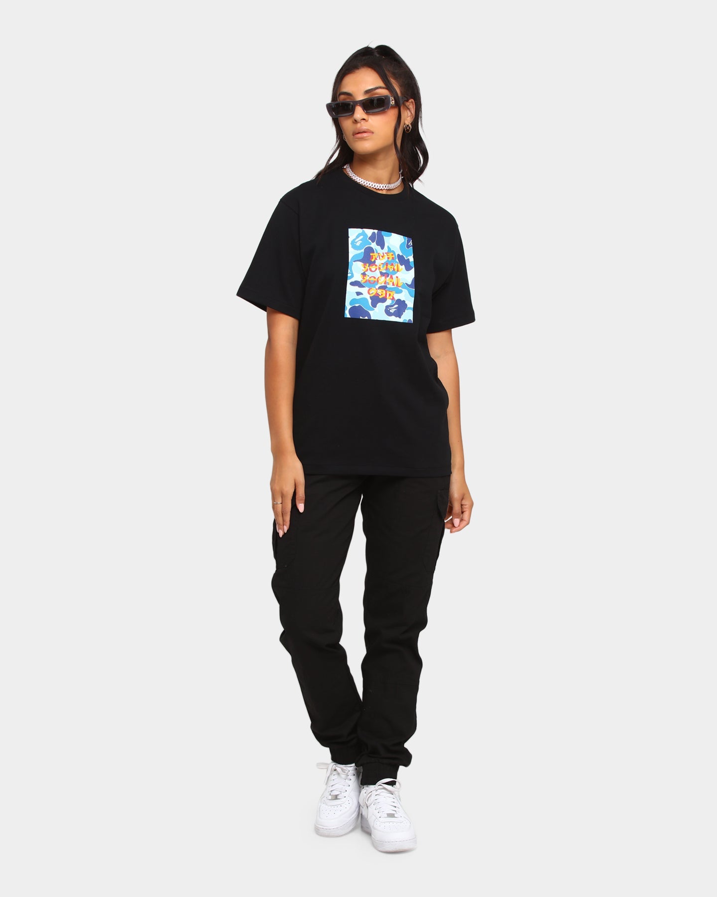 Anti Social Social Club BAPE x ASSC Camo Box T-Shirt Black/Blue Style001