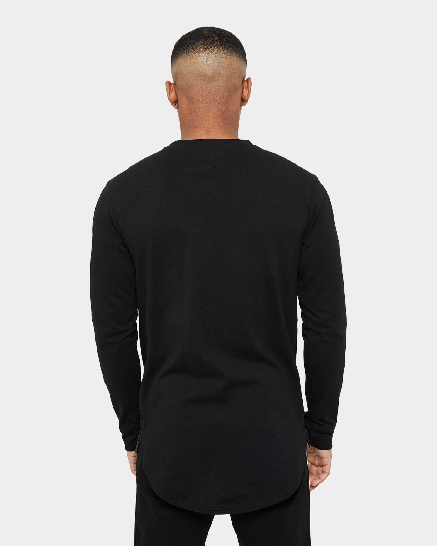 Carre Precision Zip Droptail Long Sleeve T-Shirt Black
