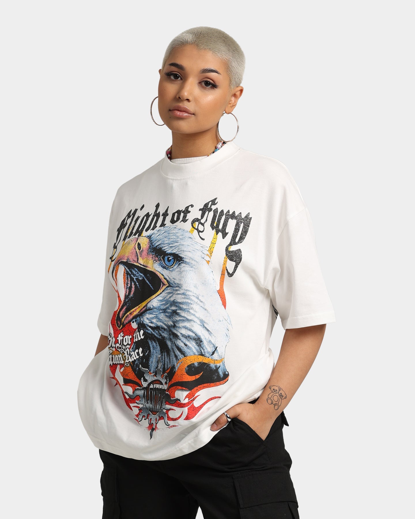 Loiter Fury Vintage T-Shirt Off White Style001
