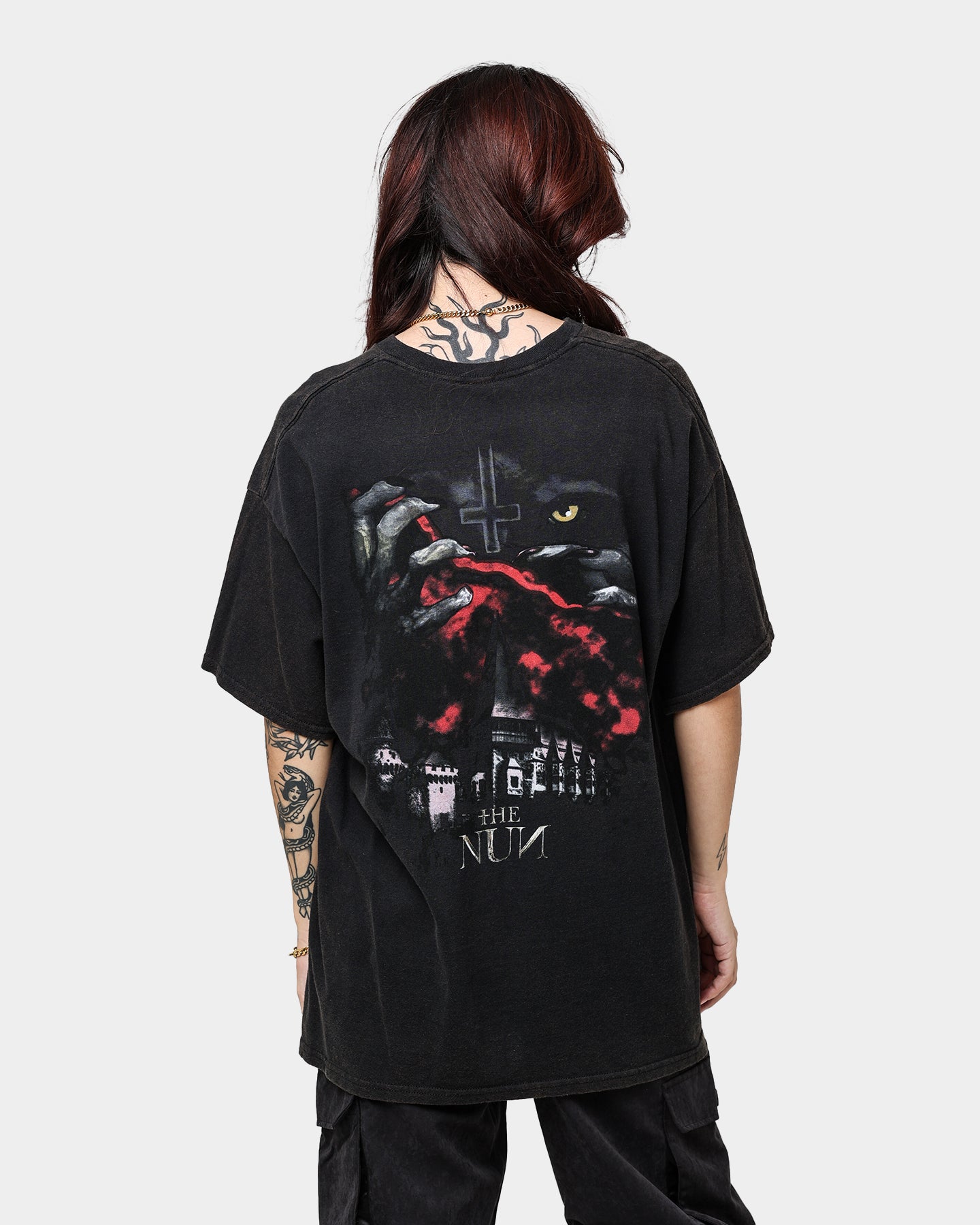 American Thrift The Nun Vintage T-Shirt Black Wash Style001