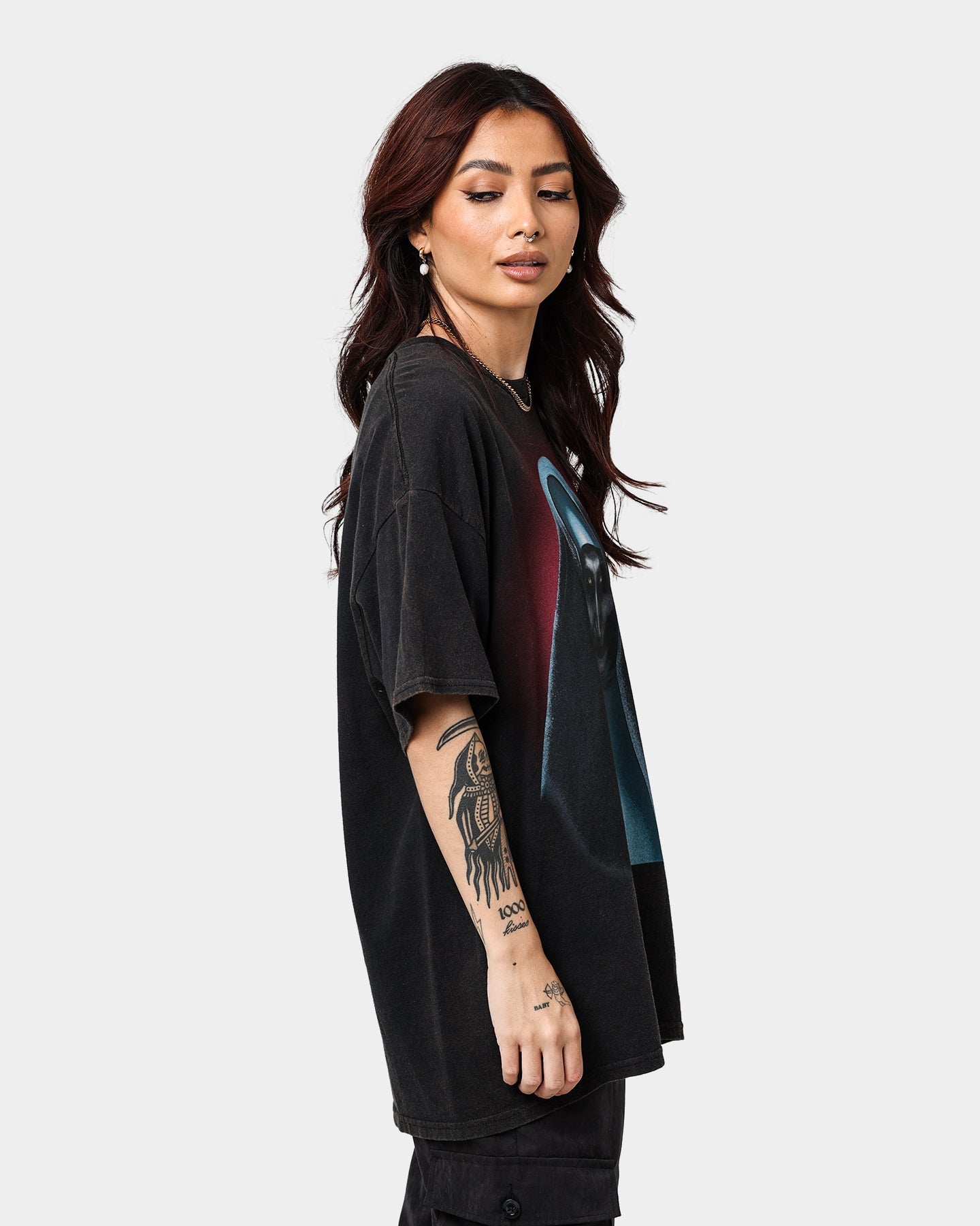 American Thrift The Nun Vintage T-Shirt Black Wash Style001
