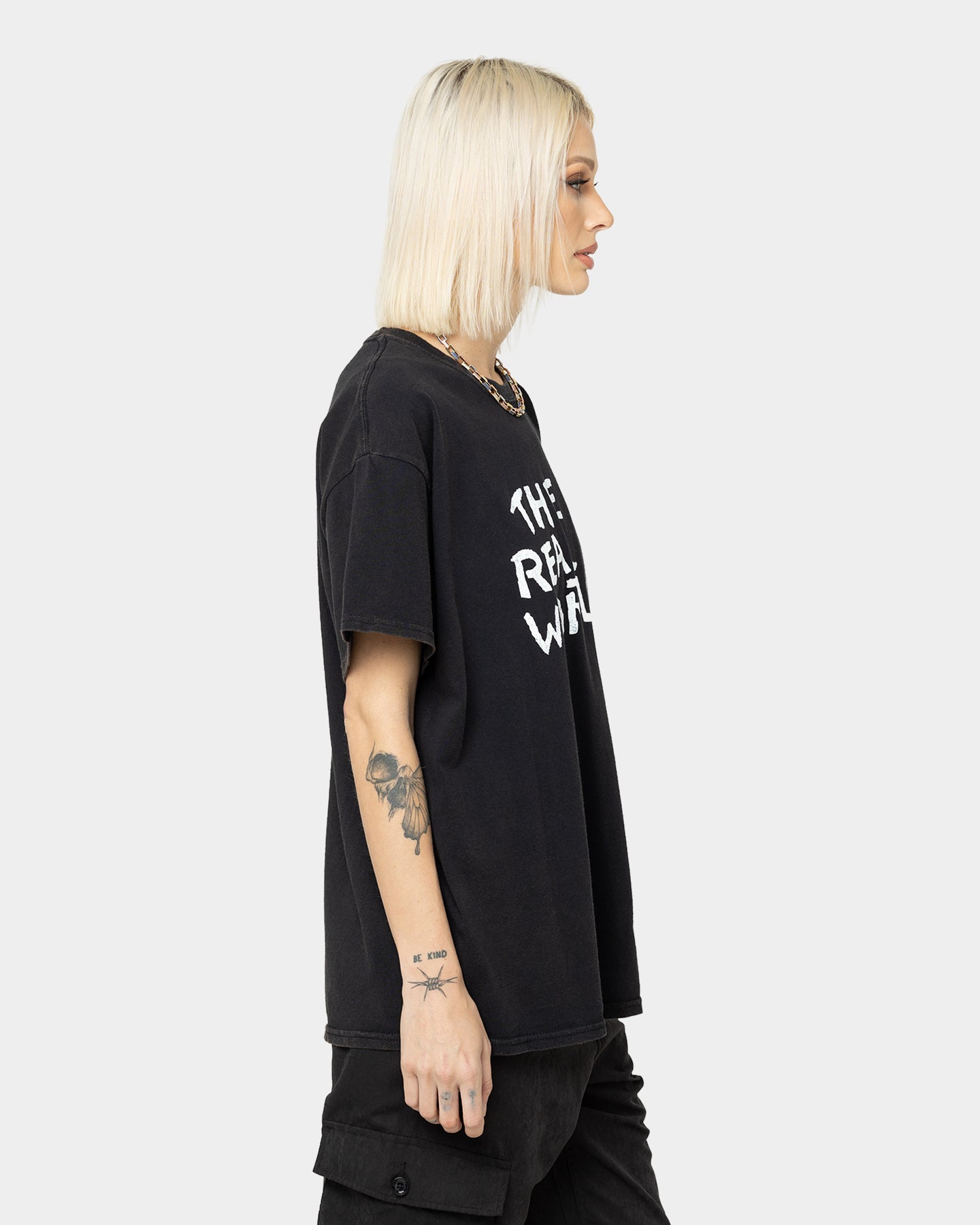 American Thrift X MTV The Real World Vintage T-Shirt Black Wash Style001
