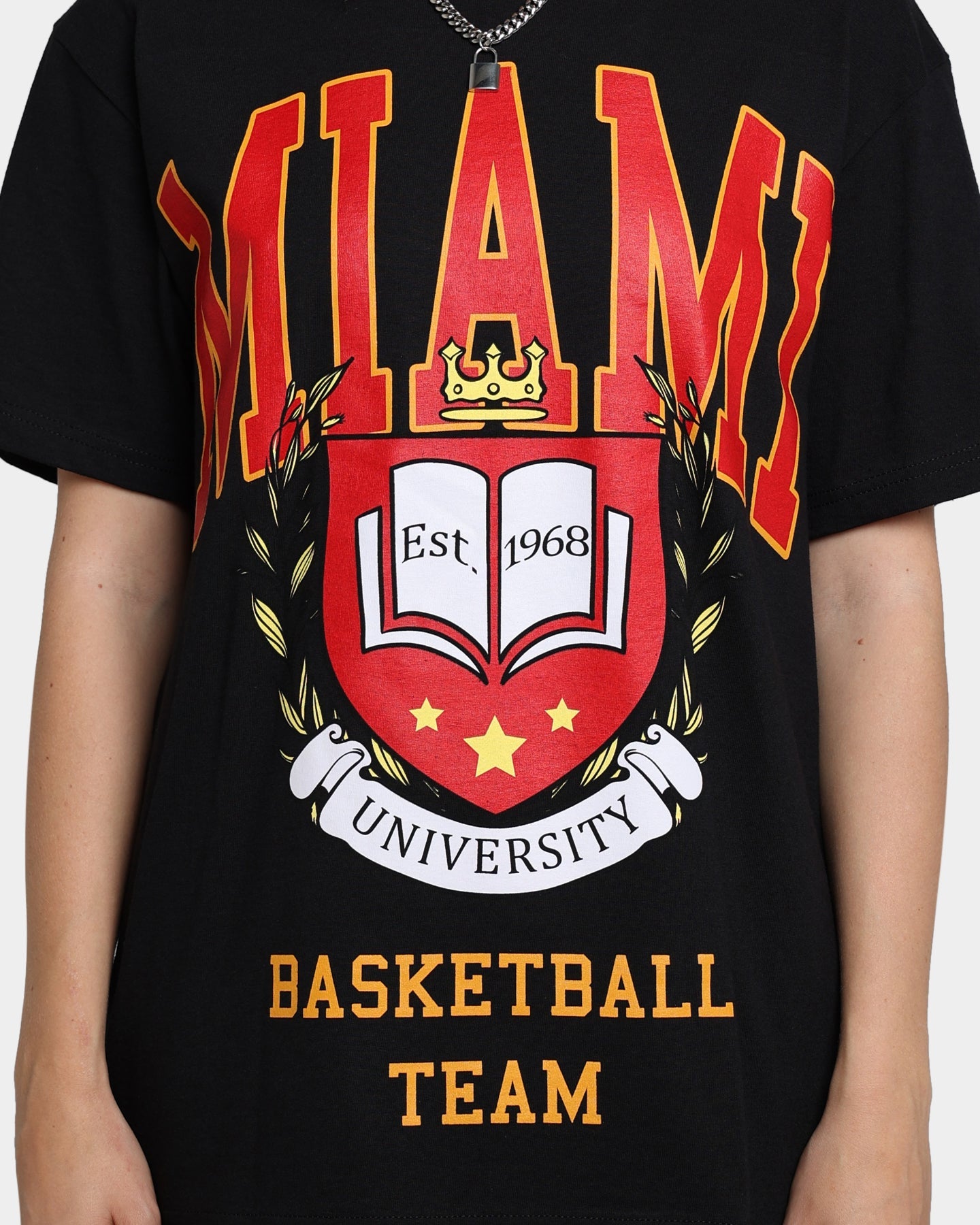 Goat Crew University Of Miami Basketball T-Shirt Black Style001