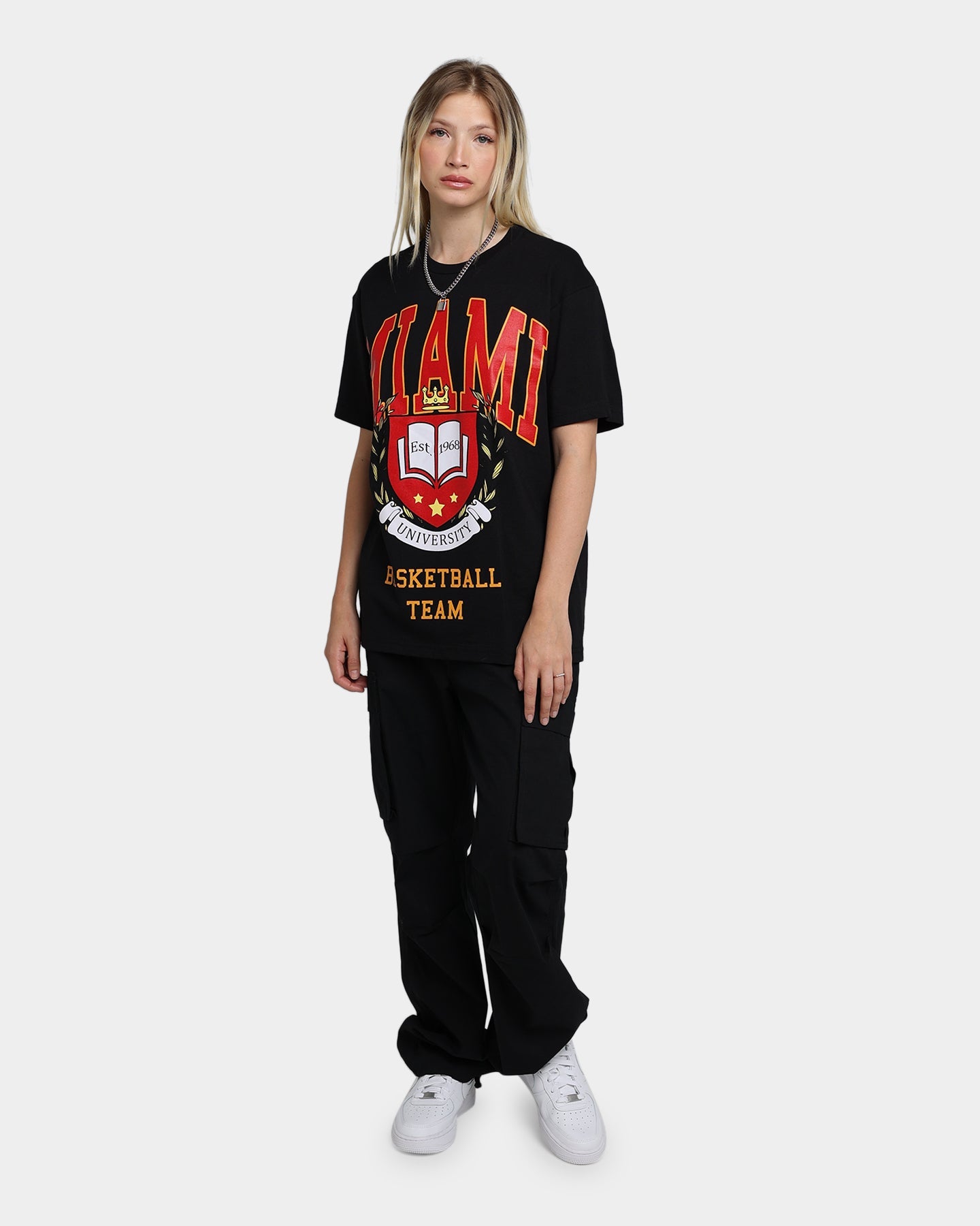 Goat Crew University Of Miami Basketball T-Shirt Black Style001