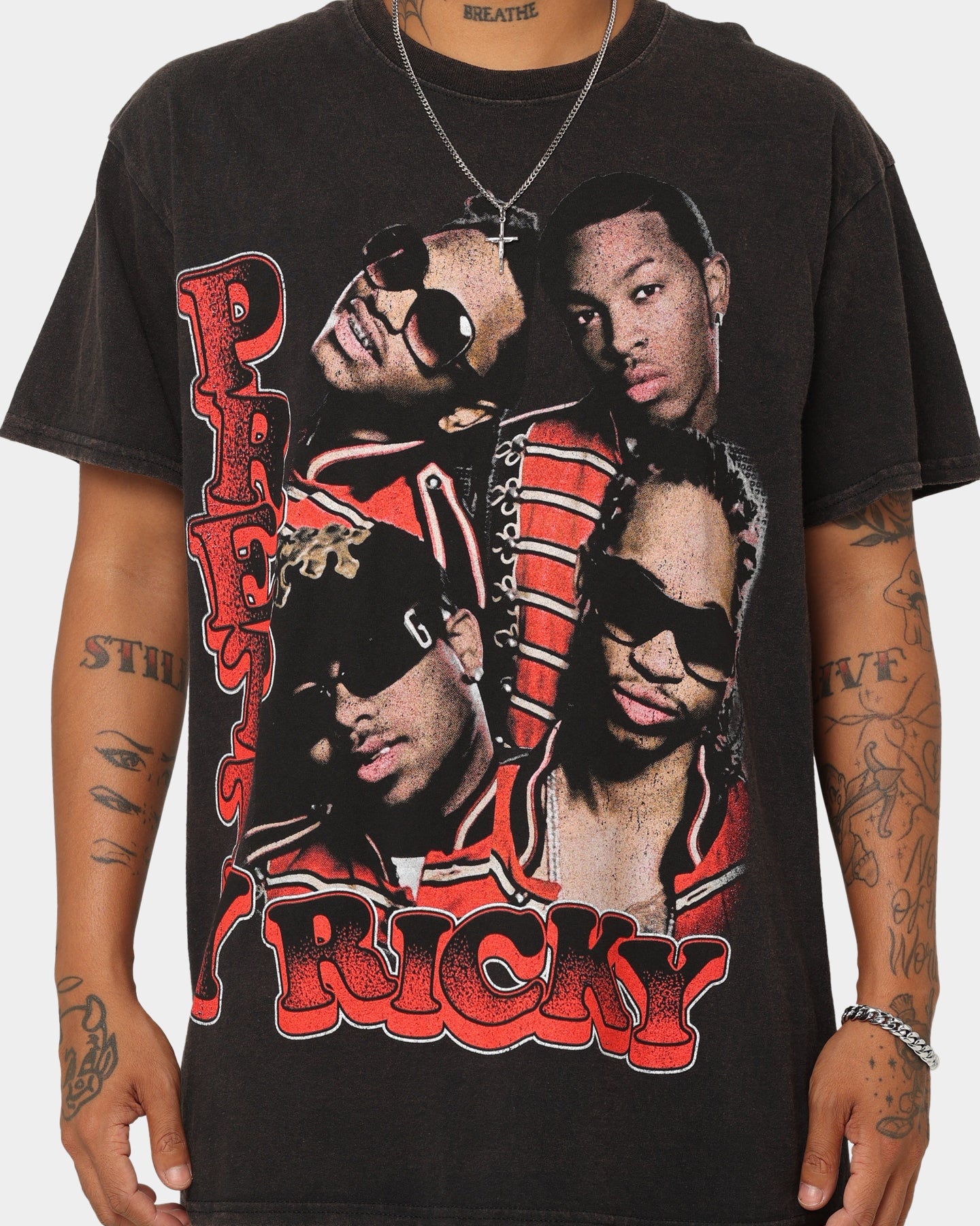 Juicy Merch Pretty Ricky Vintage T-Shirt Black Wash