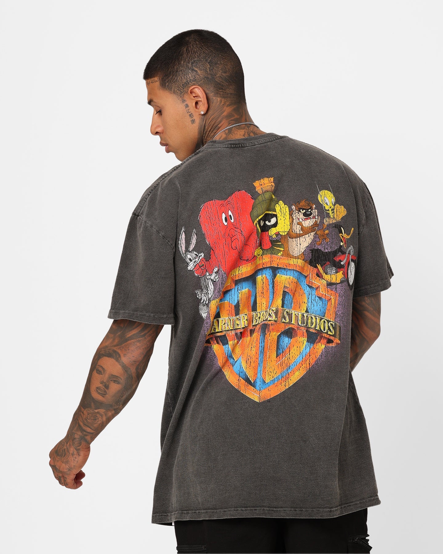 American Thrift X Warner Bros. Marvin The Martian Vintage Heavyweight T-Shirt Black Wash