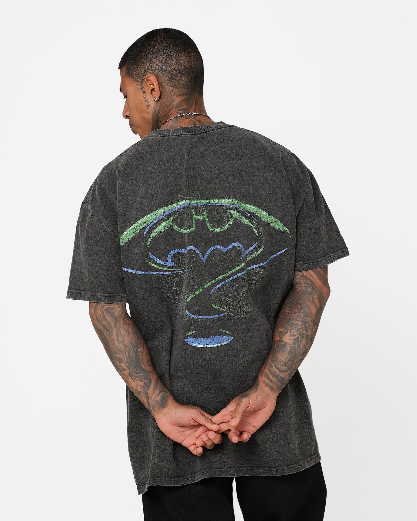 American Thrift X Batman Batman Forever Heavyweight Vintage T-Shirt Black Wash