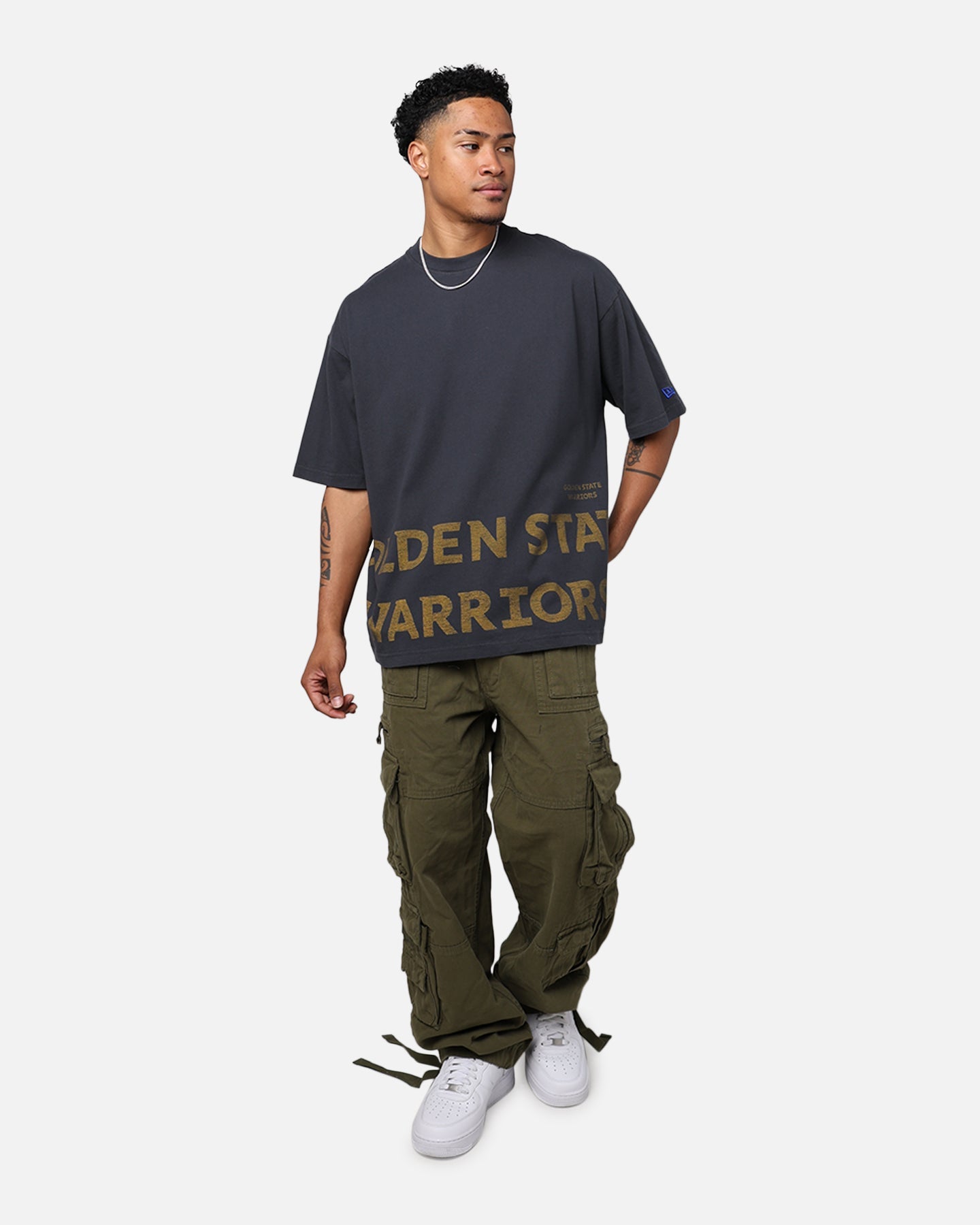 New Era Golden State Warriors Oversized T-Shirt Black