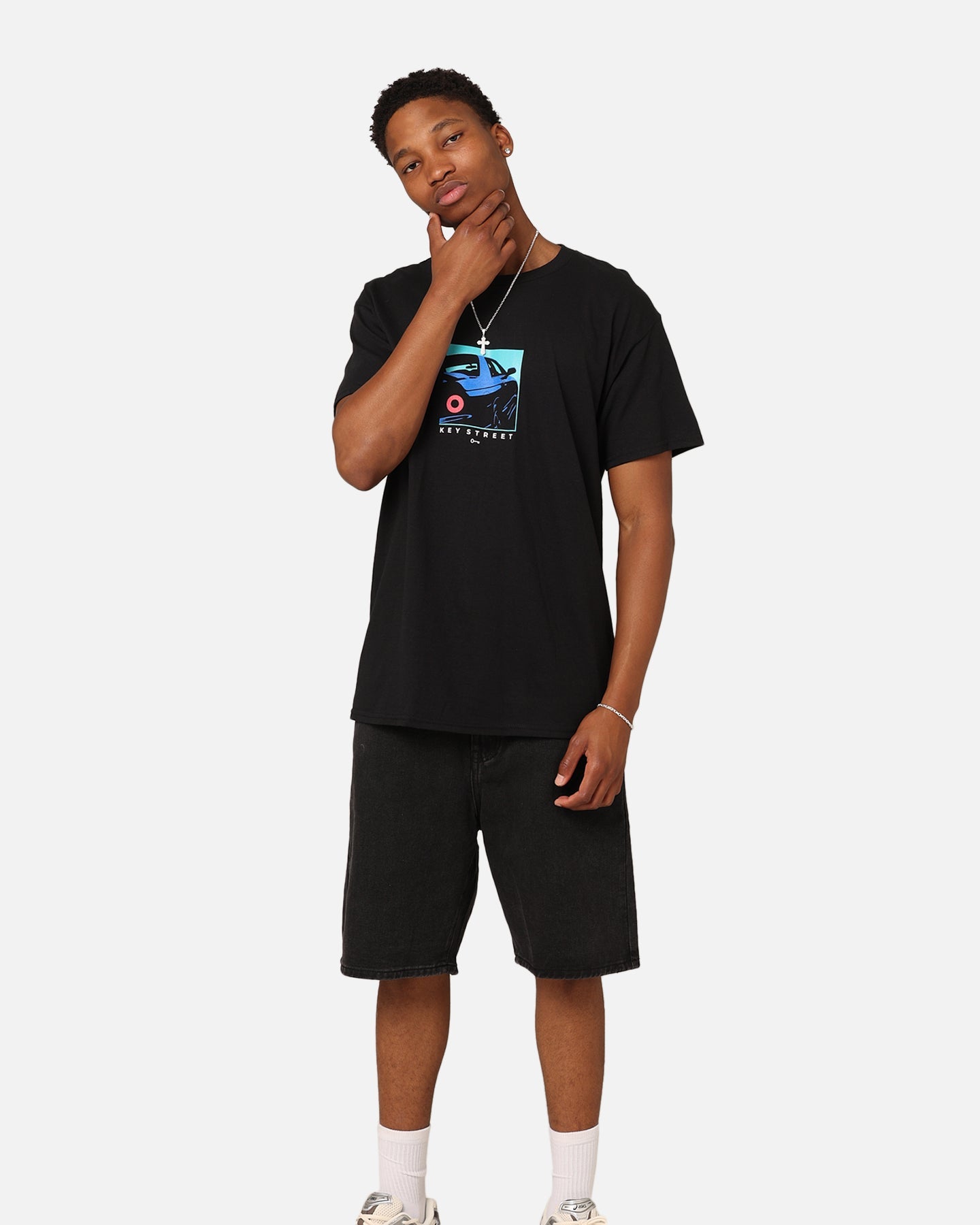 Key Street Angles T-Shirt Black