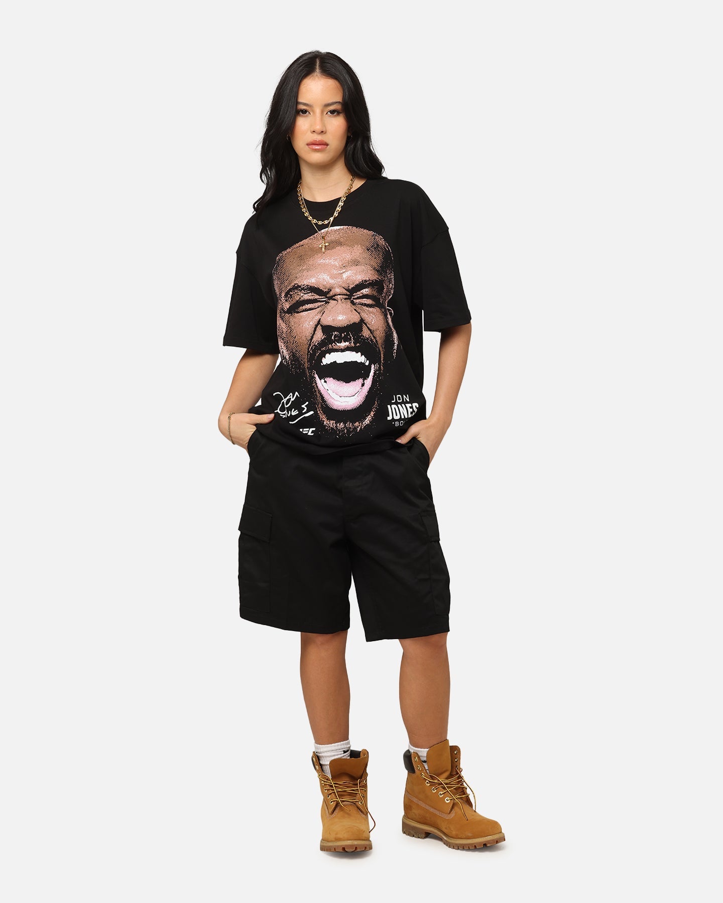 Goat Crew UFC By Goat Crew Jon Jones Big Face T-Shirt Black Style001