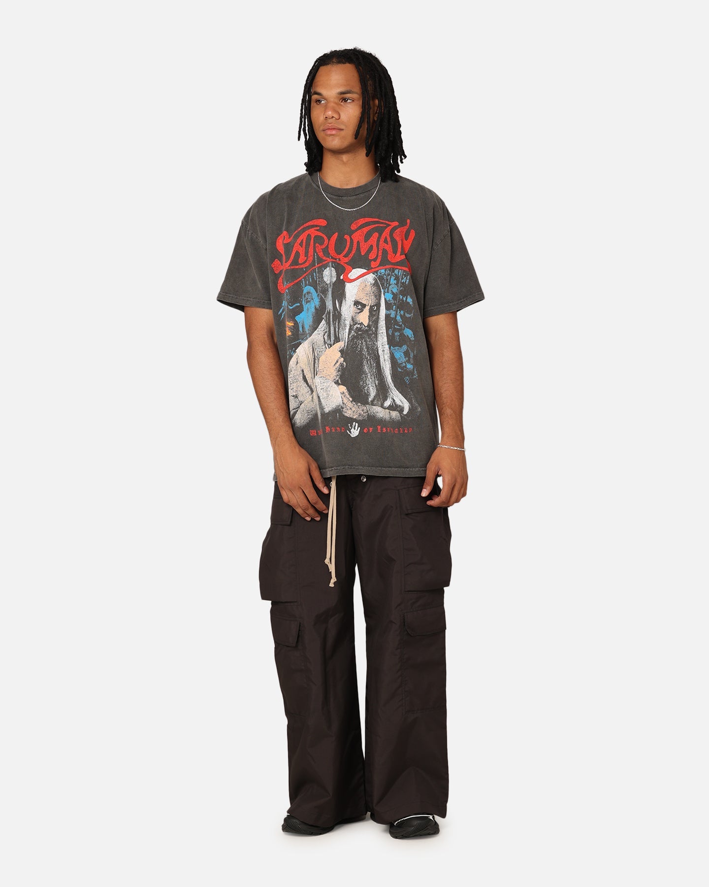 American Thrift X Lord Of The Rings Saruman Heavyweight T-Shirt Black Wash