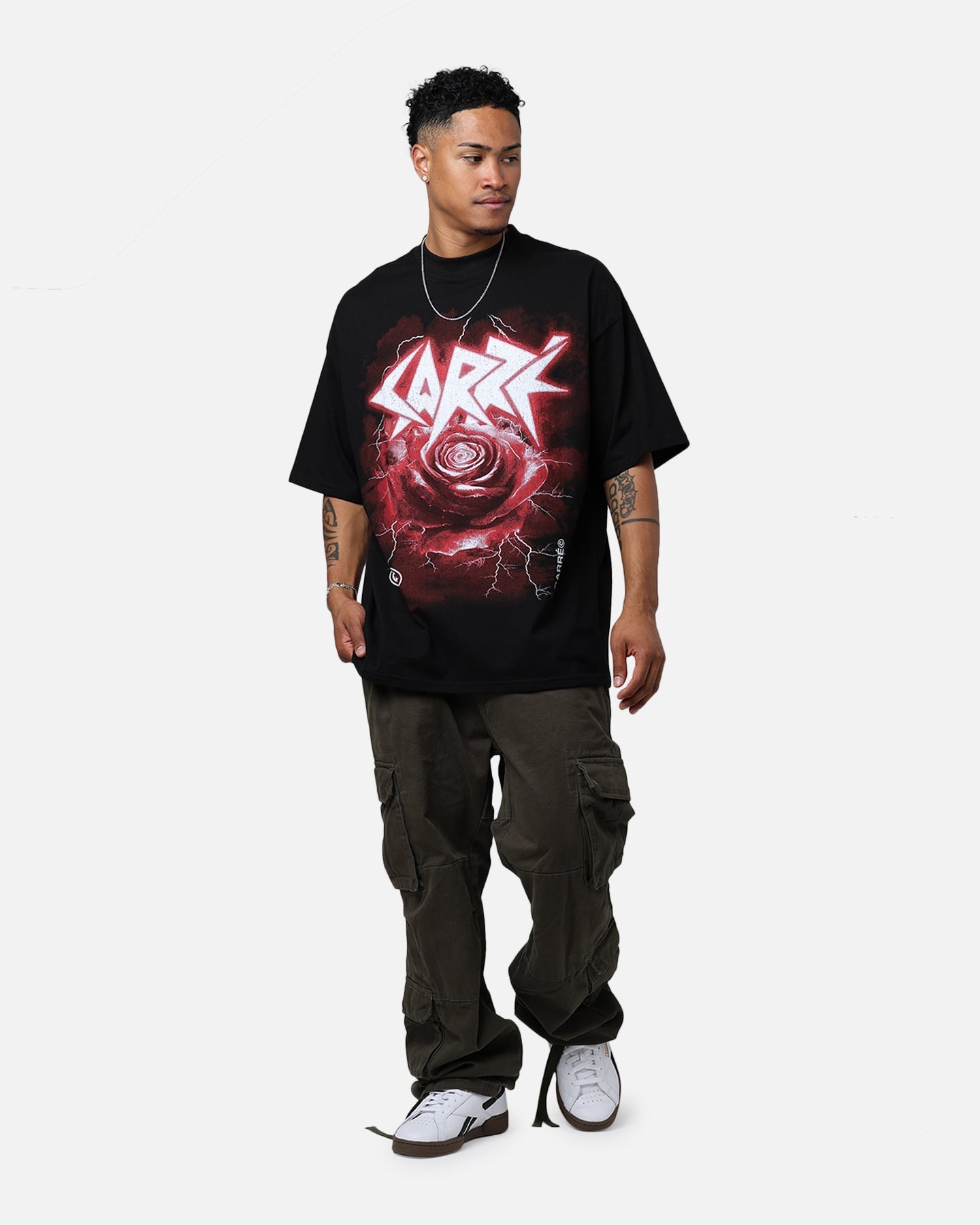 Carre Love Rose Vintage T-Shirt Washed Charcoal