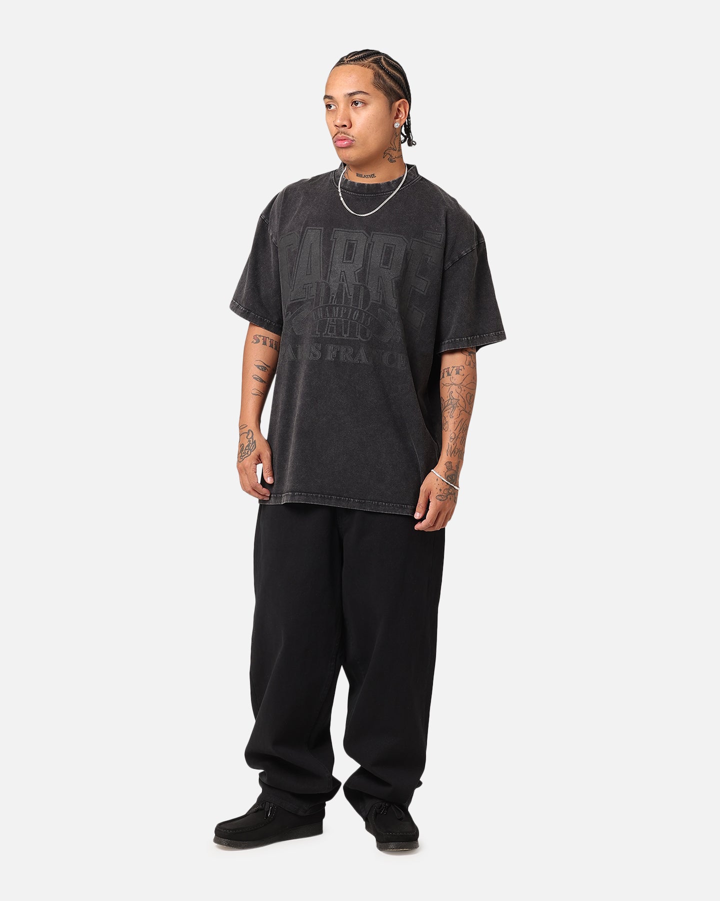 Carre Classic Champs T-Shirt Black Acidwash