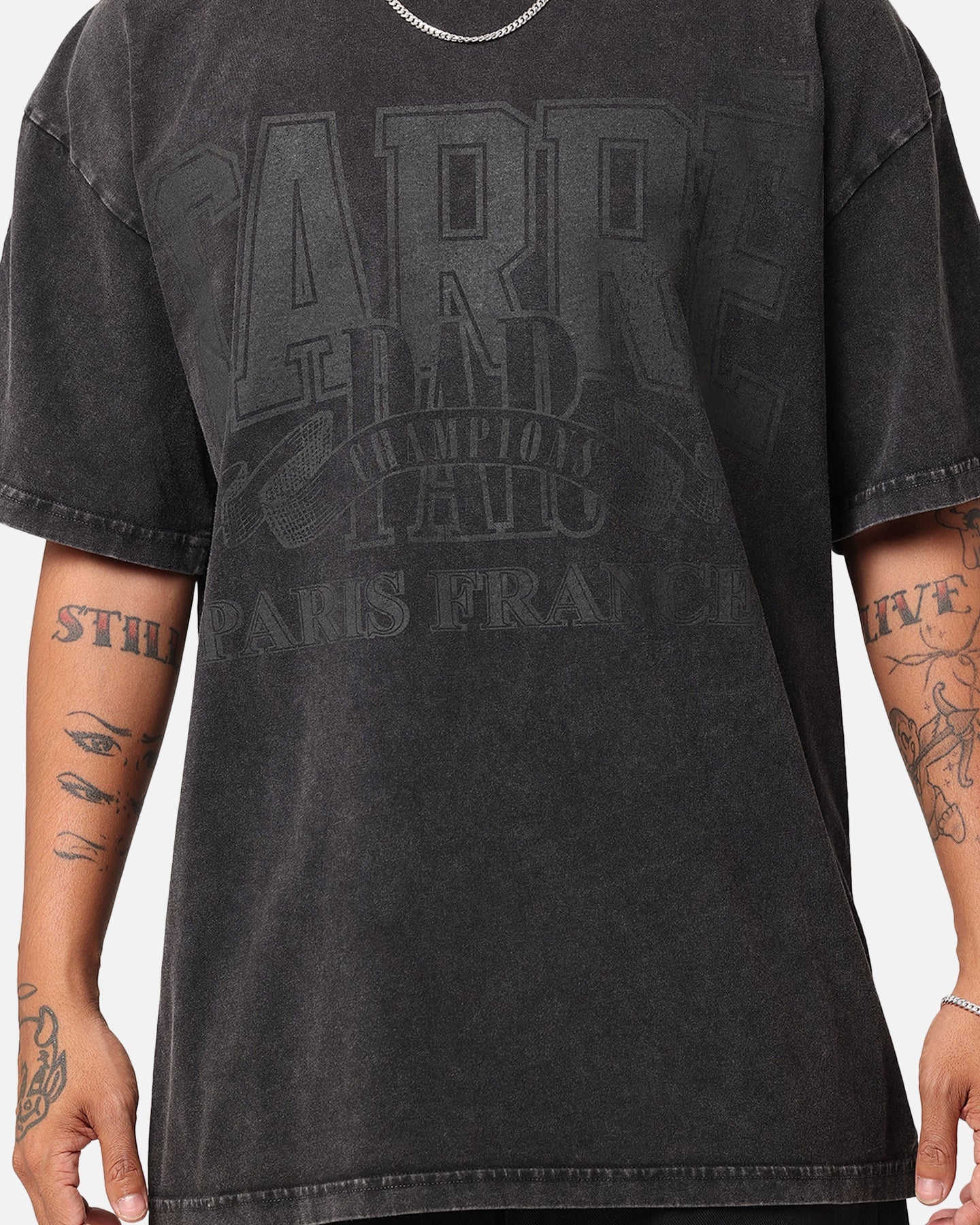 Carre Classic Champs T-Shirt Black Acidwash