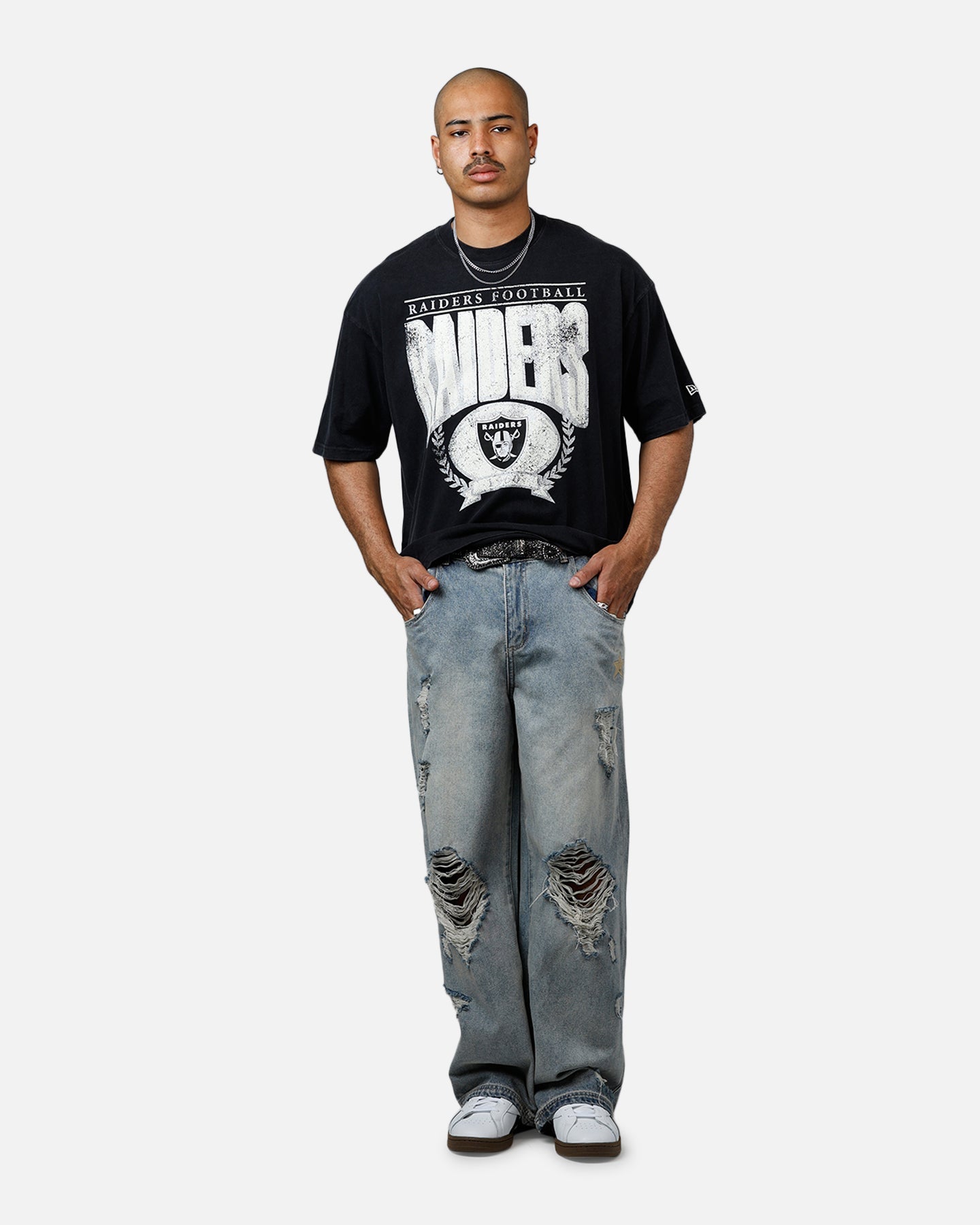 New Era Las Vegas Raiders Throwback T-Shirt Black