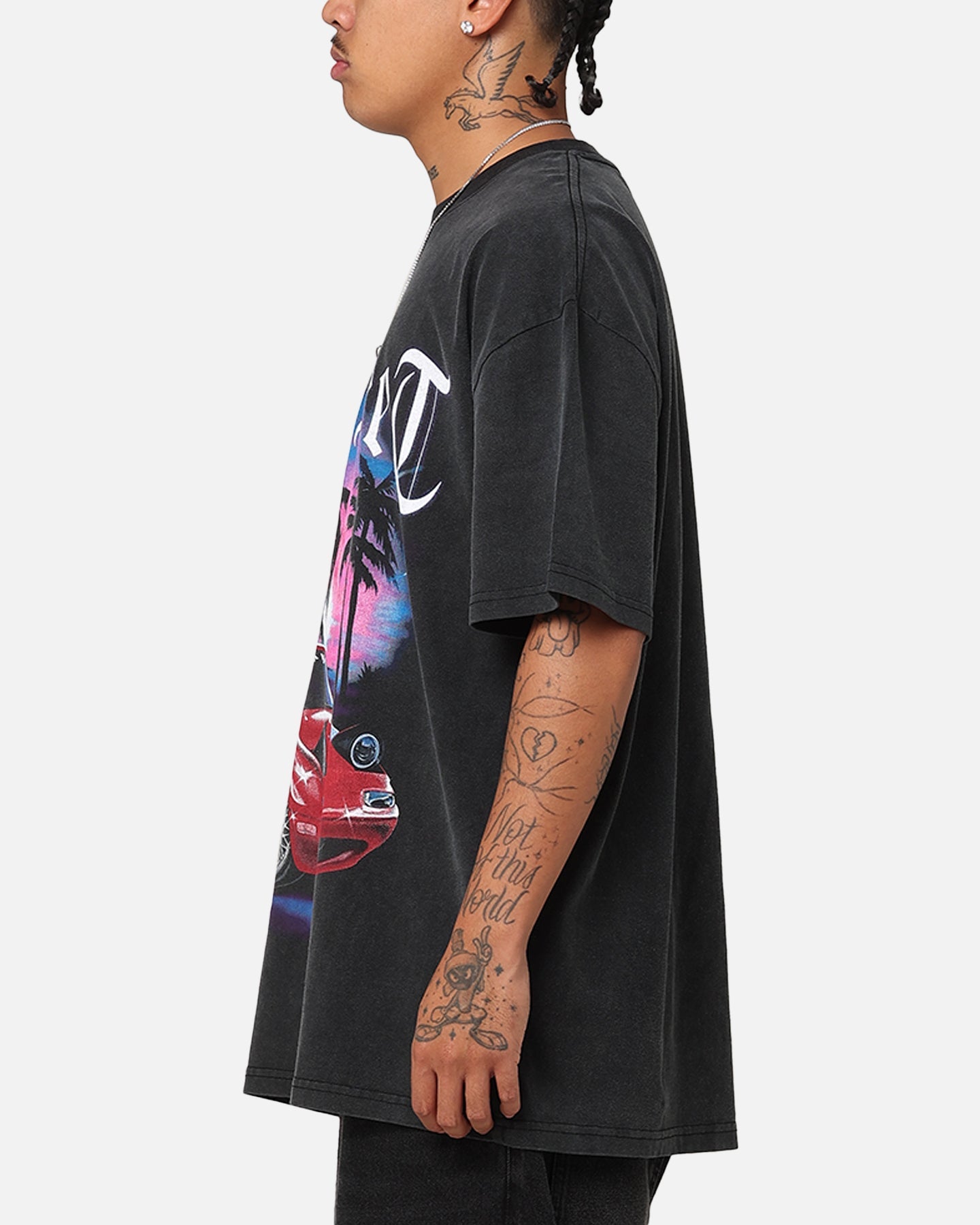 Key Street Hard Top Heavy T-Shirt Vintage Black