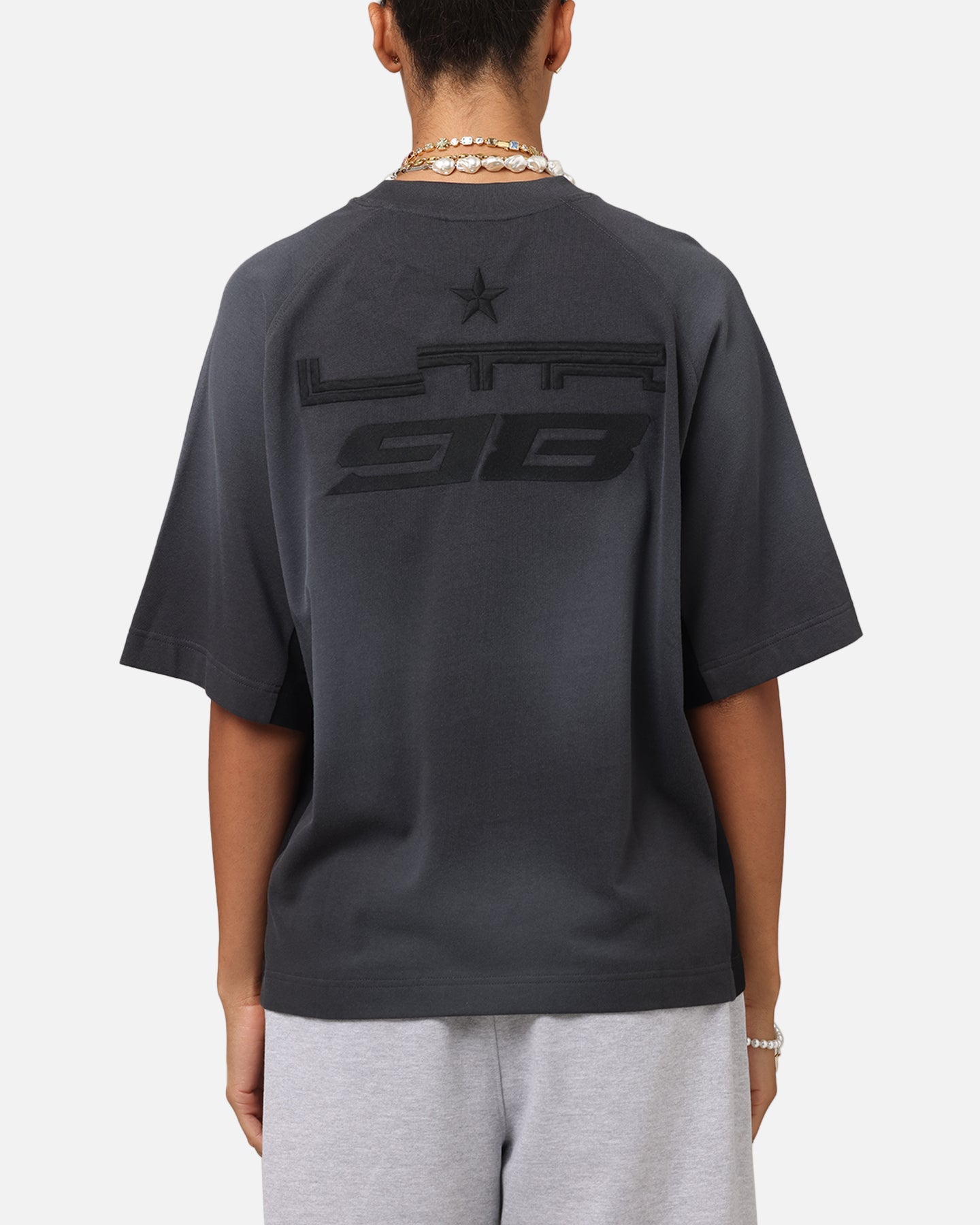 Loiter Daytona Panel T-Shirt Washed Black Style001