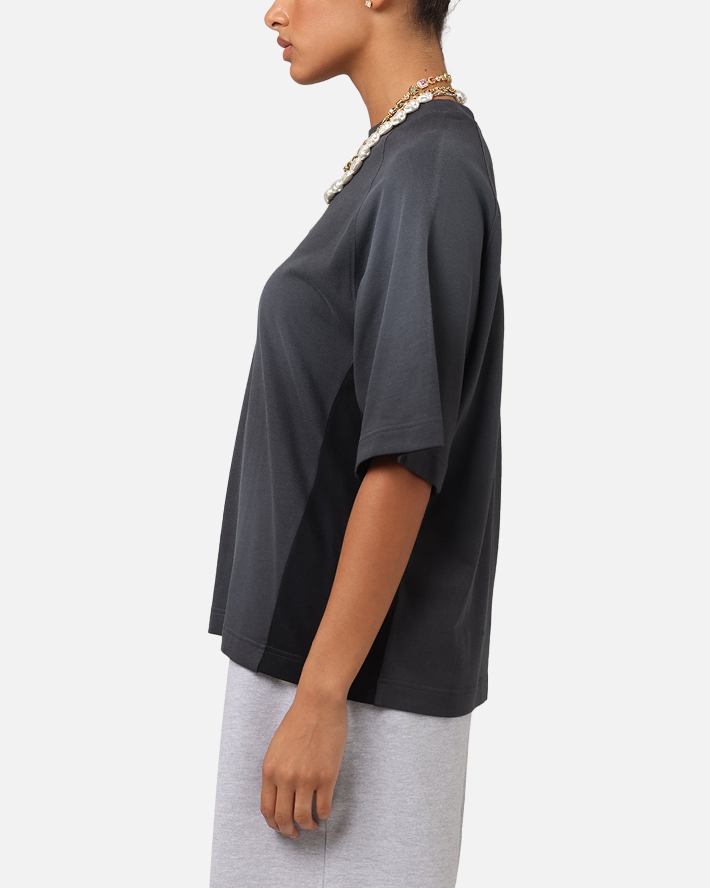 Loiter Daytona Panel T-Shirt Washed Black Style001