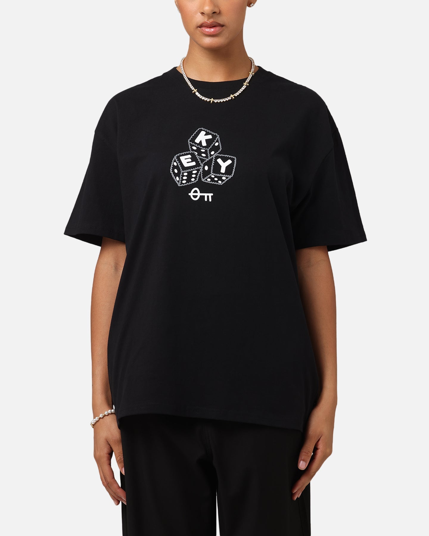 Key Street Dice Vintage T-Shirt Black Style001