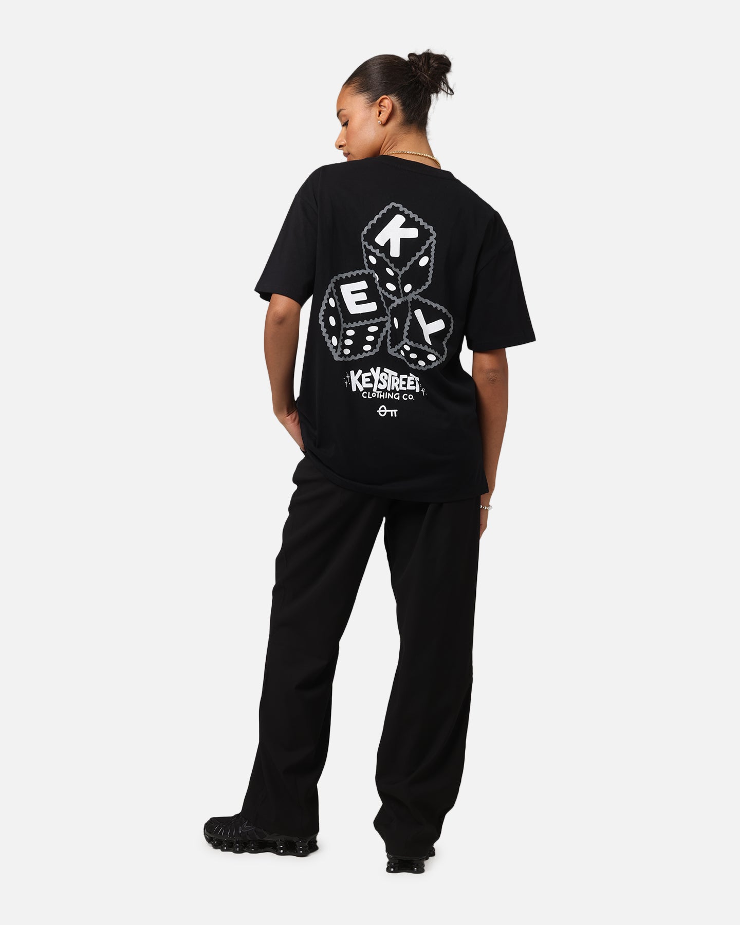 Key Street Dice Vintage T-Shirt Black Style001