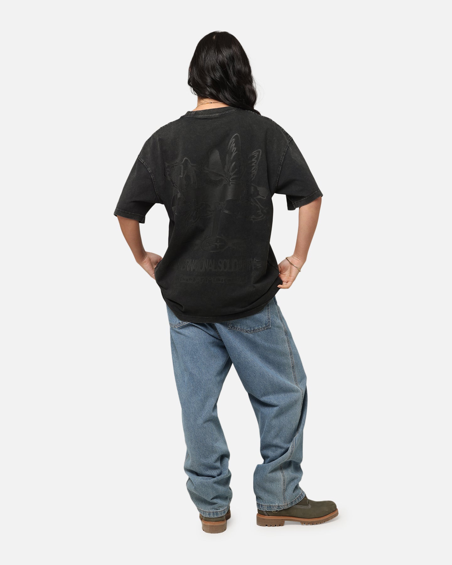 Goat Crew Solidaritry T-Shirt Off Black Style001