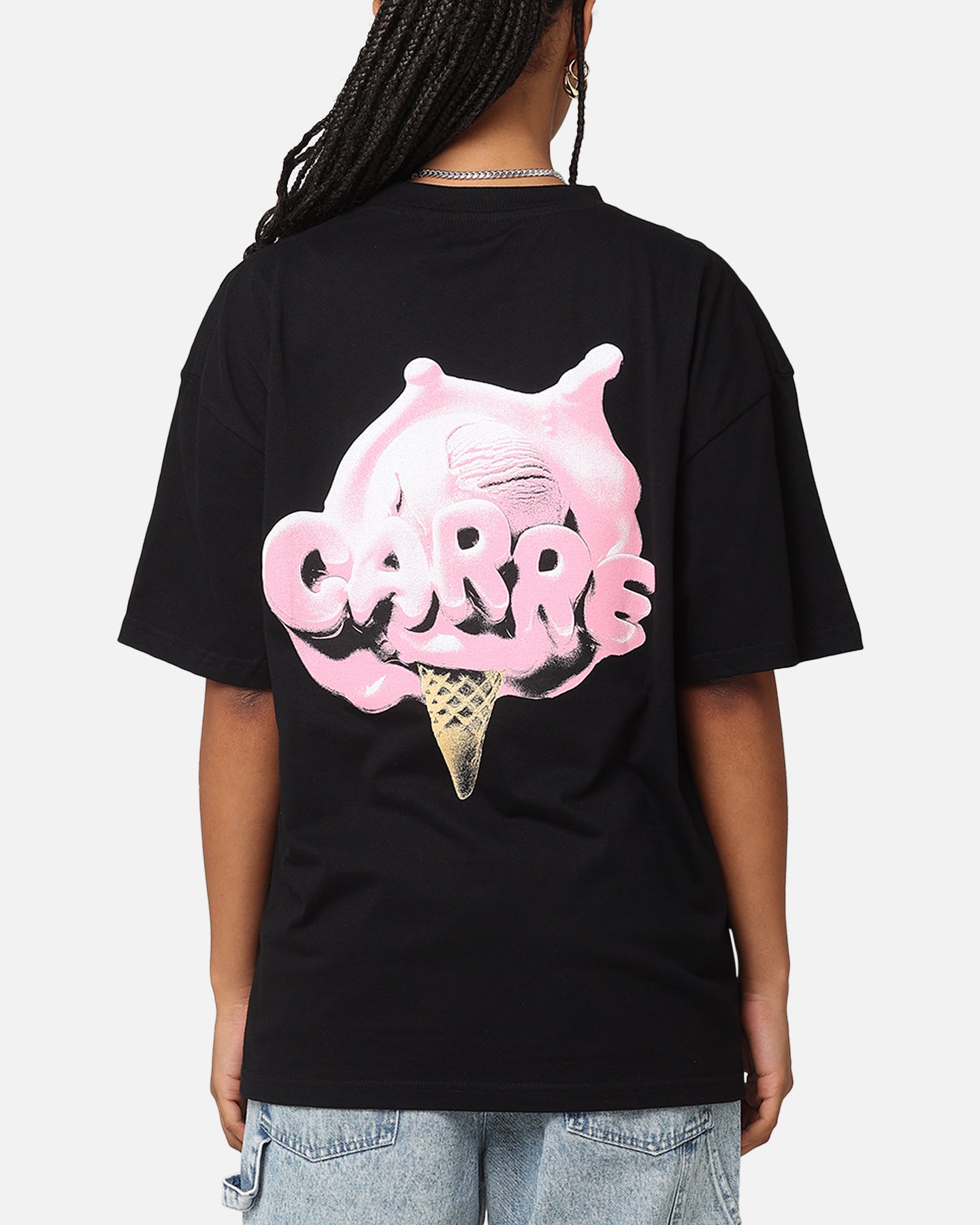 Carre Melted Drop T-Shirt Black Style001