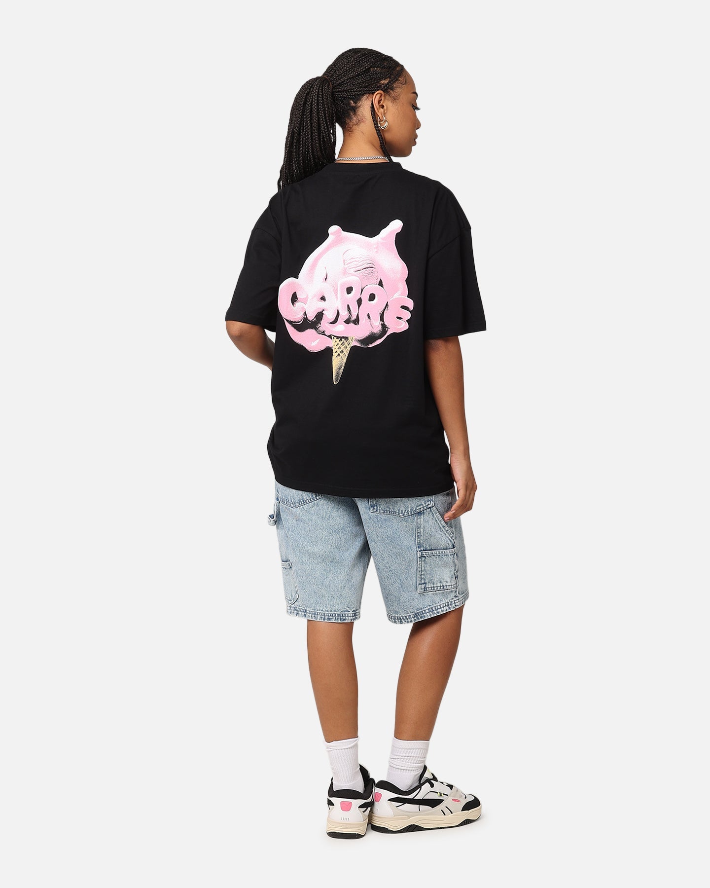 Carre Melted Drop T-Shirt Black Style001