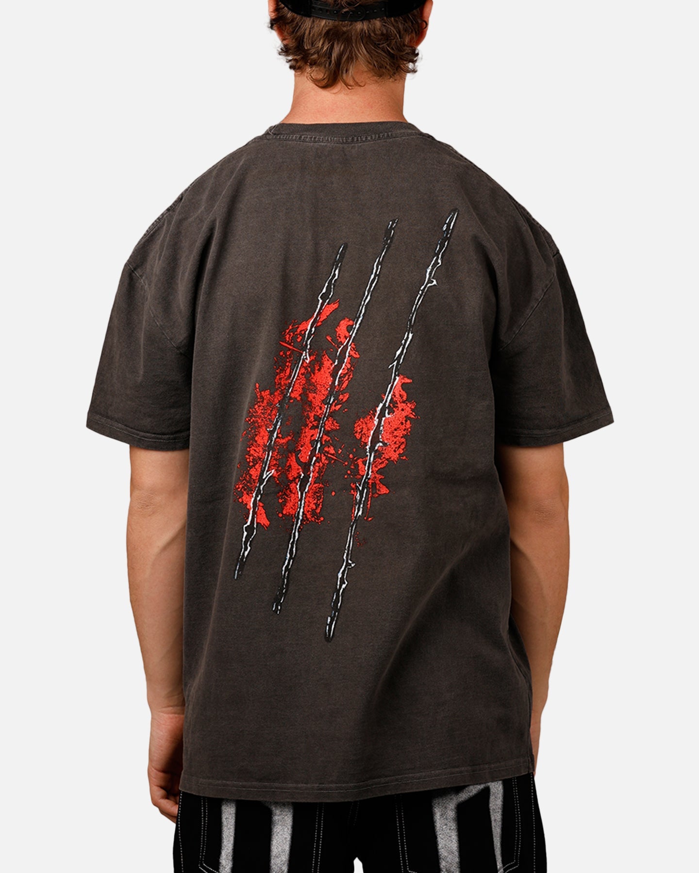American Thrift X A Nightmare on Elm Street 'Horror Classics' Claw Heavy T-Shirt Black Wash