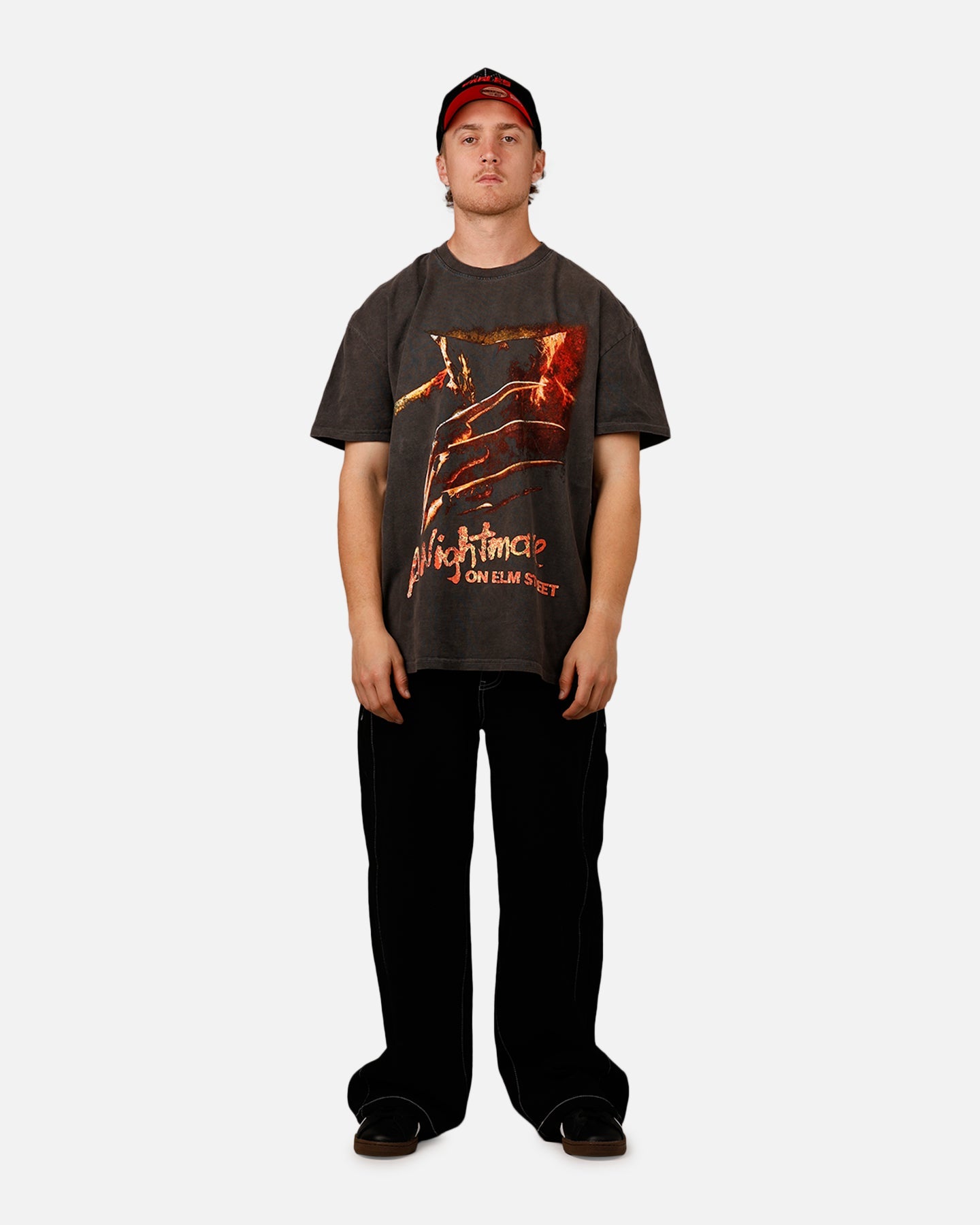 American Thrift X A Nightmare on Elm Street 'Horror Classics' Claw Heavy T-Shirt Black Wash