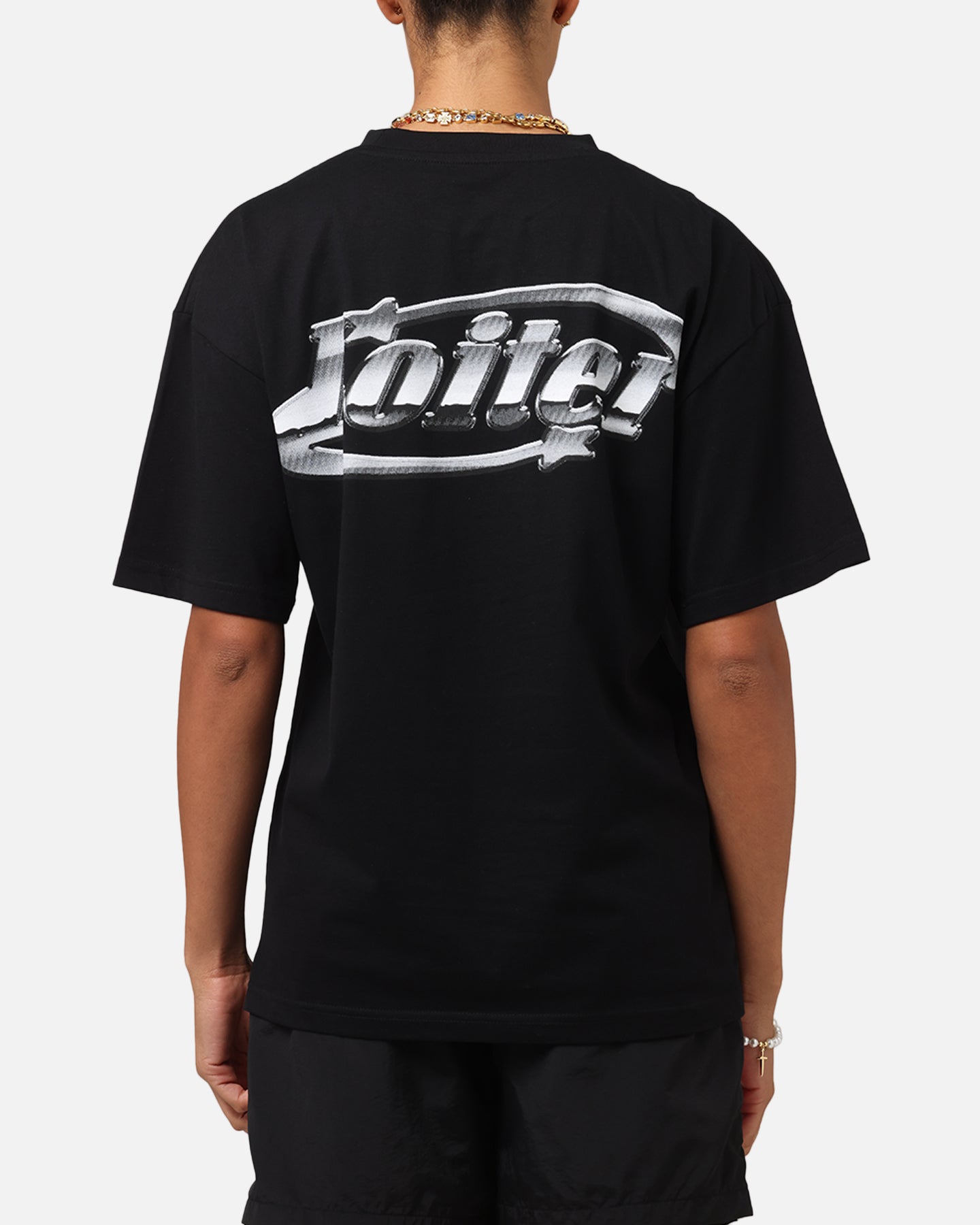 Loiter Chrome Logo T-Shirt Black Style001