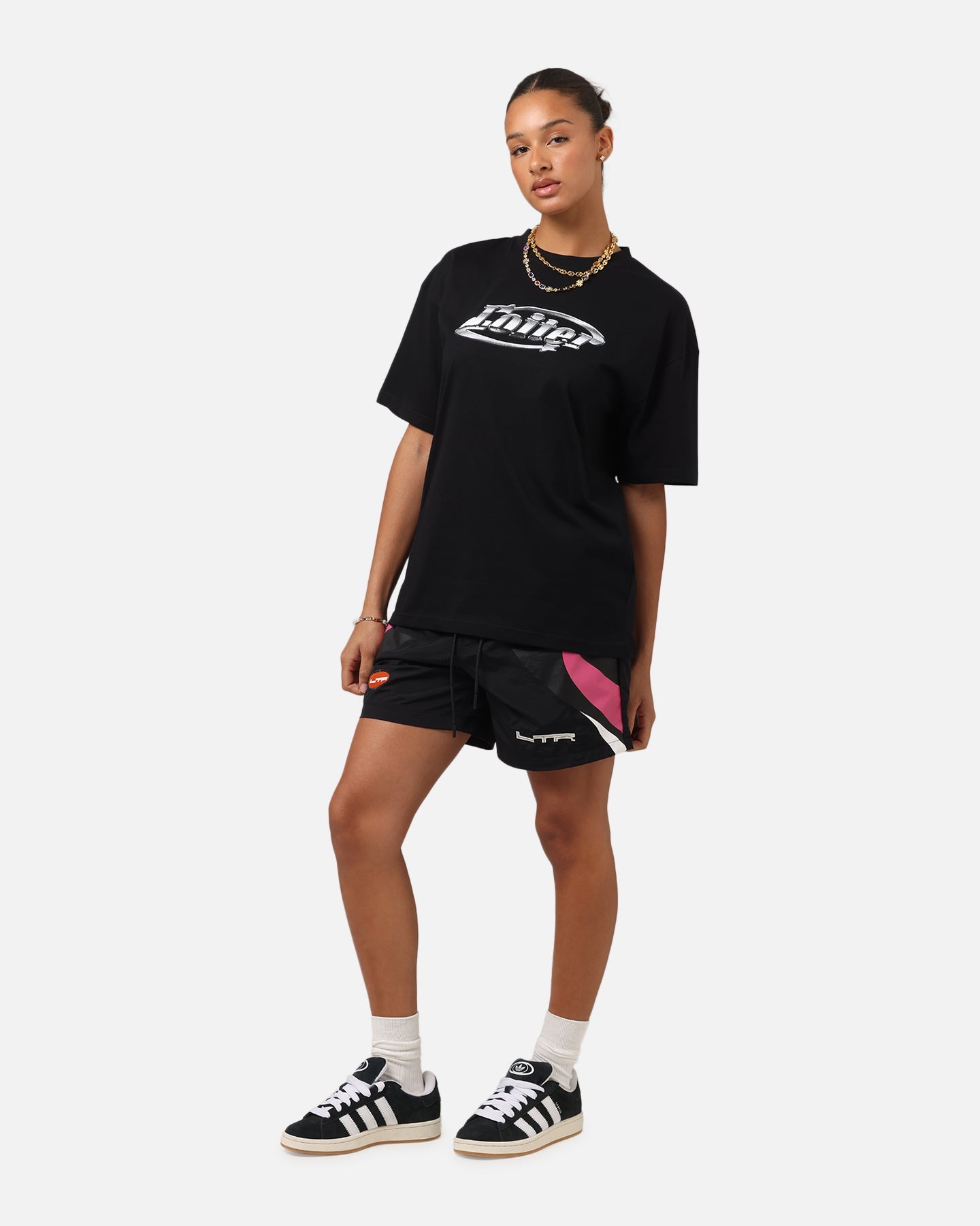 Loiter Chrome Logo T-Shirt Black Style001