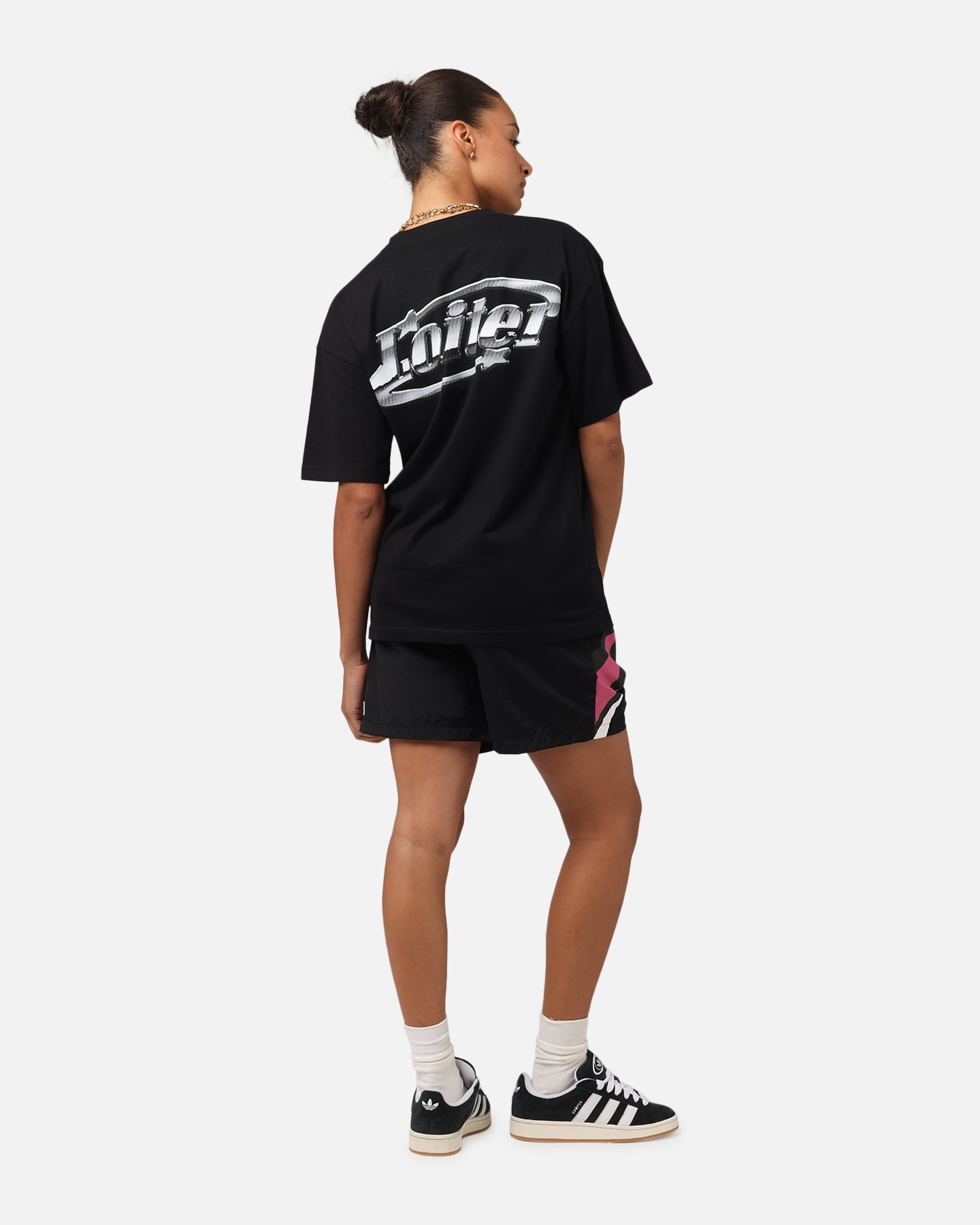 Loiter Chrome Logo T-Shirt Black Style001
