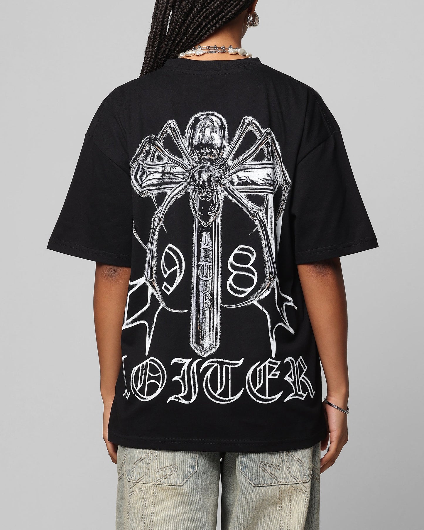 Loiter Chrome Spider T-Shirt Black Style001