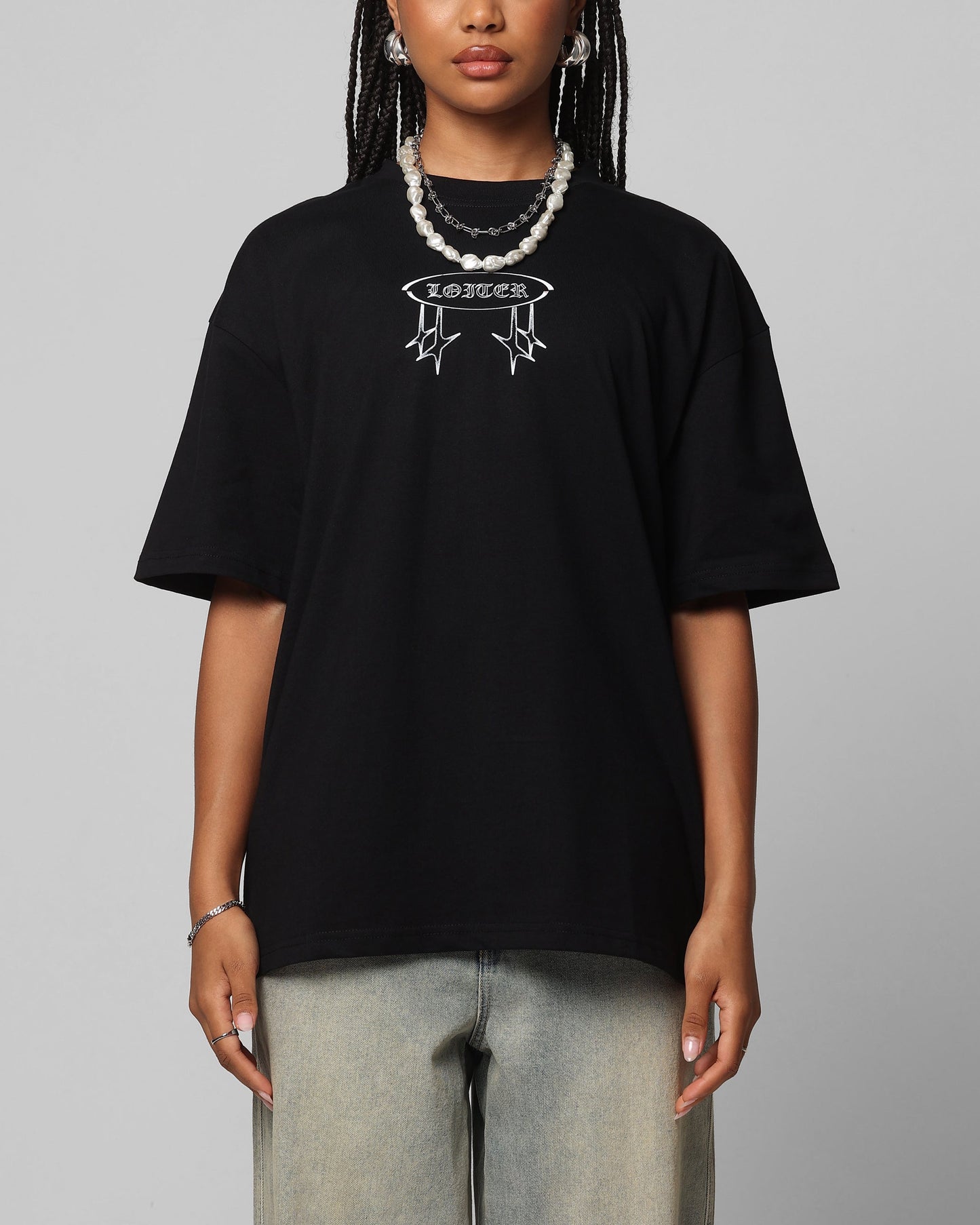 Loiter Chrome Spider T-Shirt Black Style001