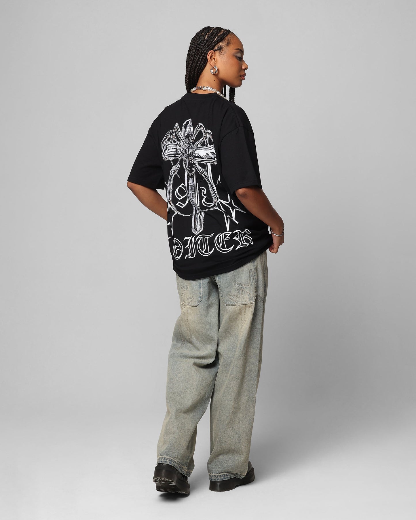 Loiter Chrome Spider T-Shirt Black Style001