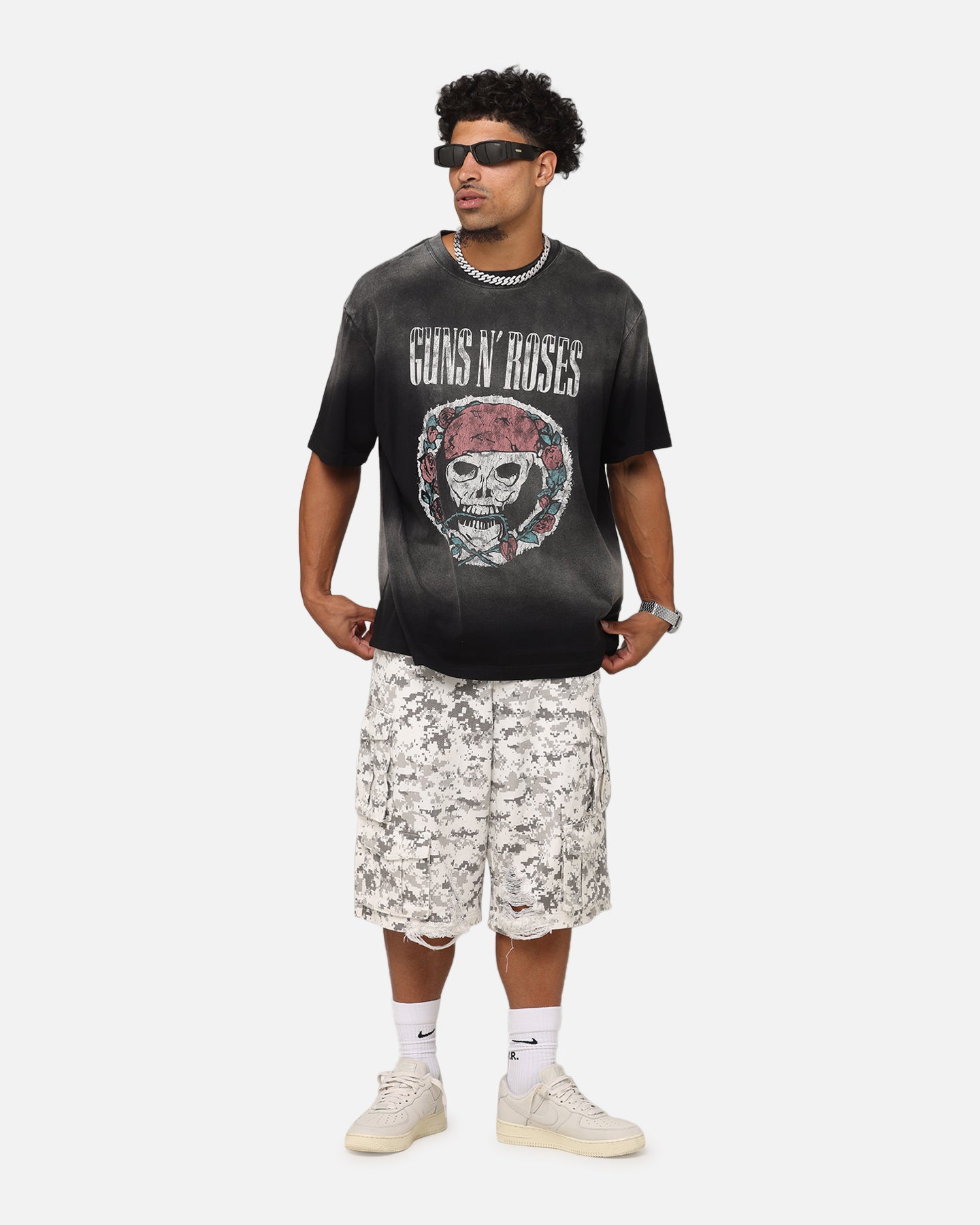 Guns N Roses LA Roses Vintage T-Shirt Washed Black