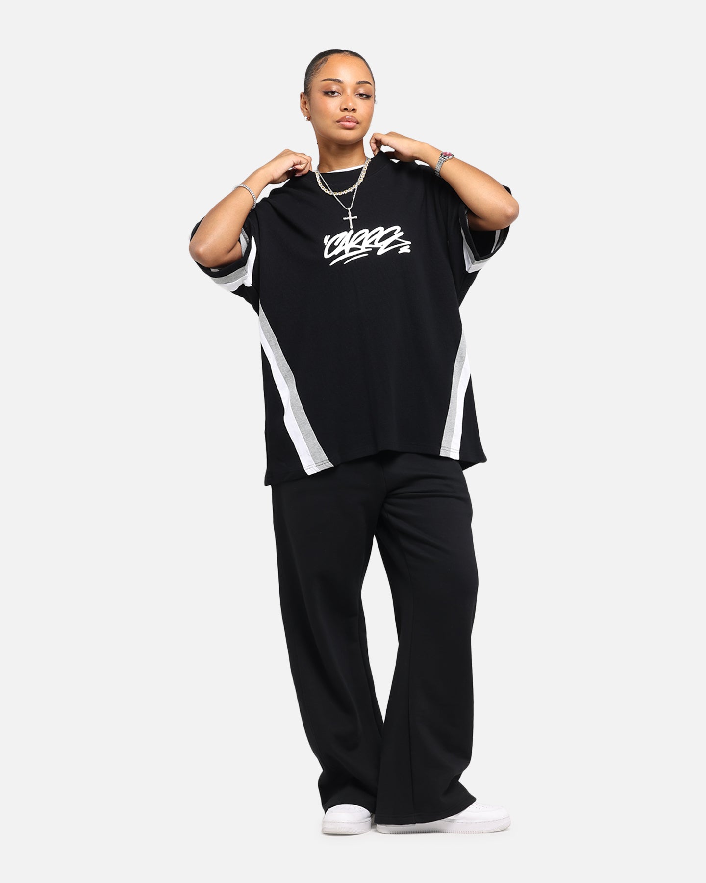 Carre Graffiti Waffle T-Shirt Black Style001