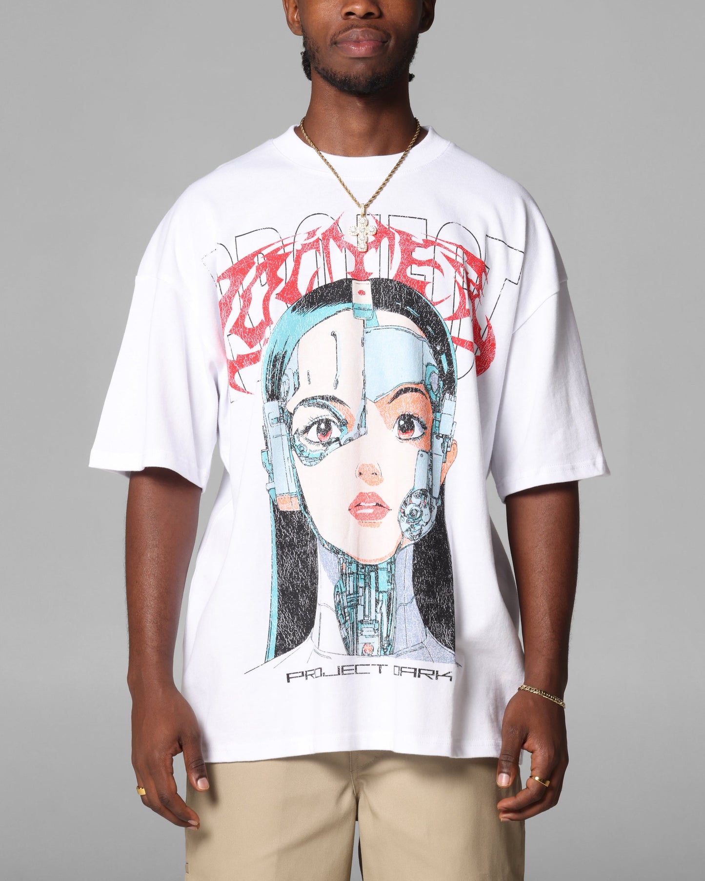 Loiter Cyber Geisha Vintage T-Shirt White Style001