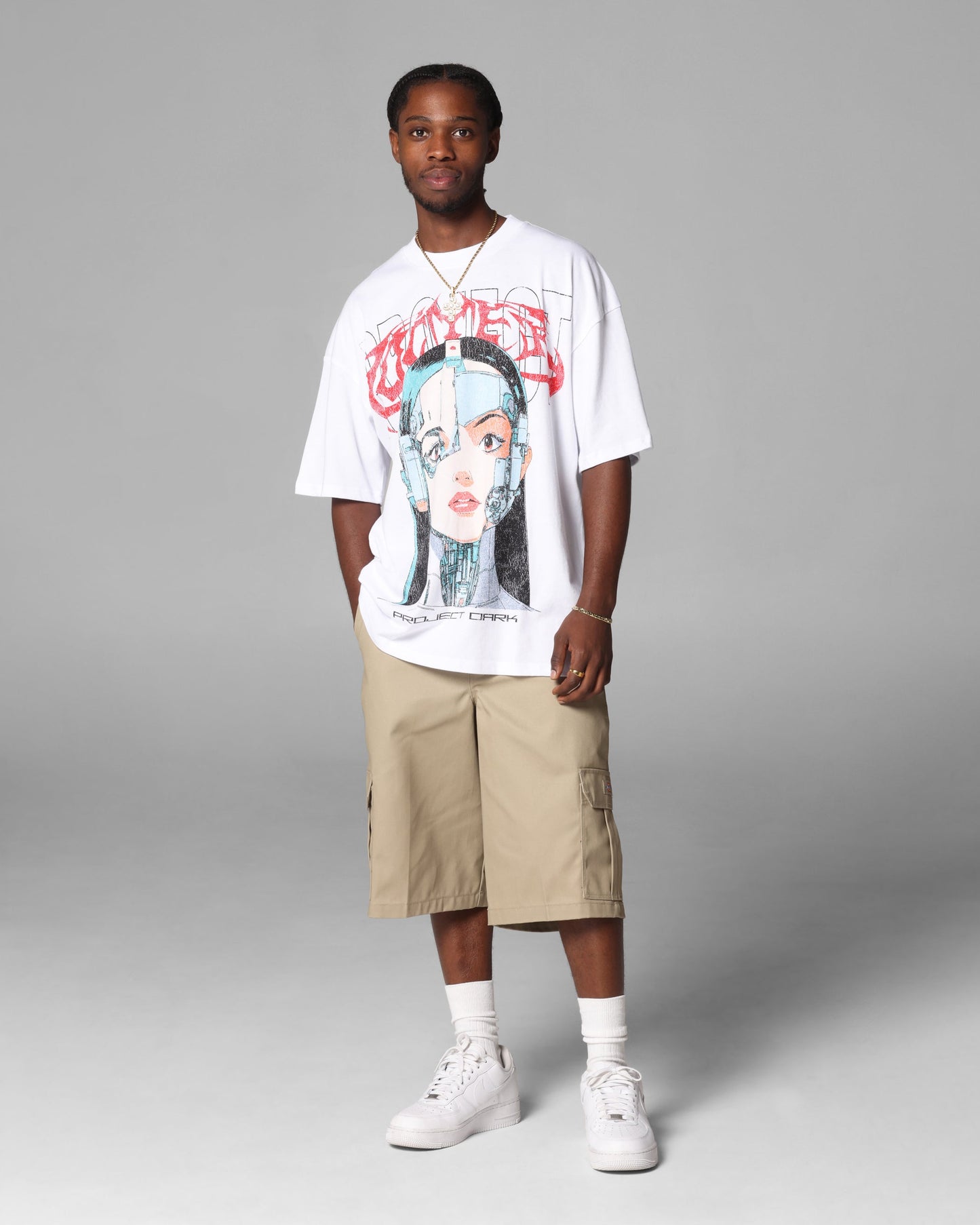 Loiter Cyber Geisha Vintage T-Shirt White Style001