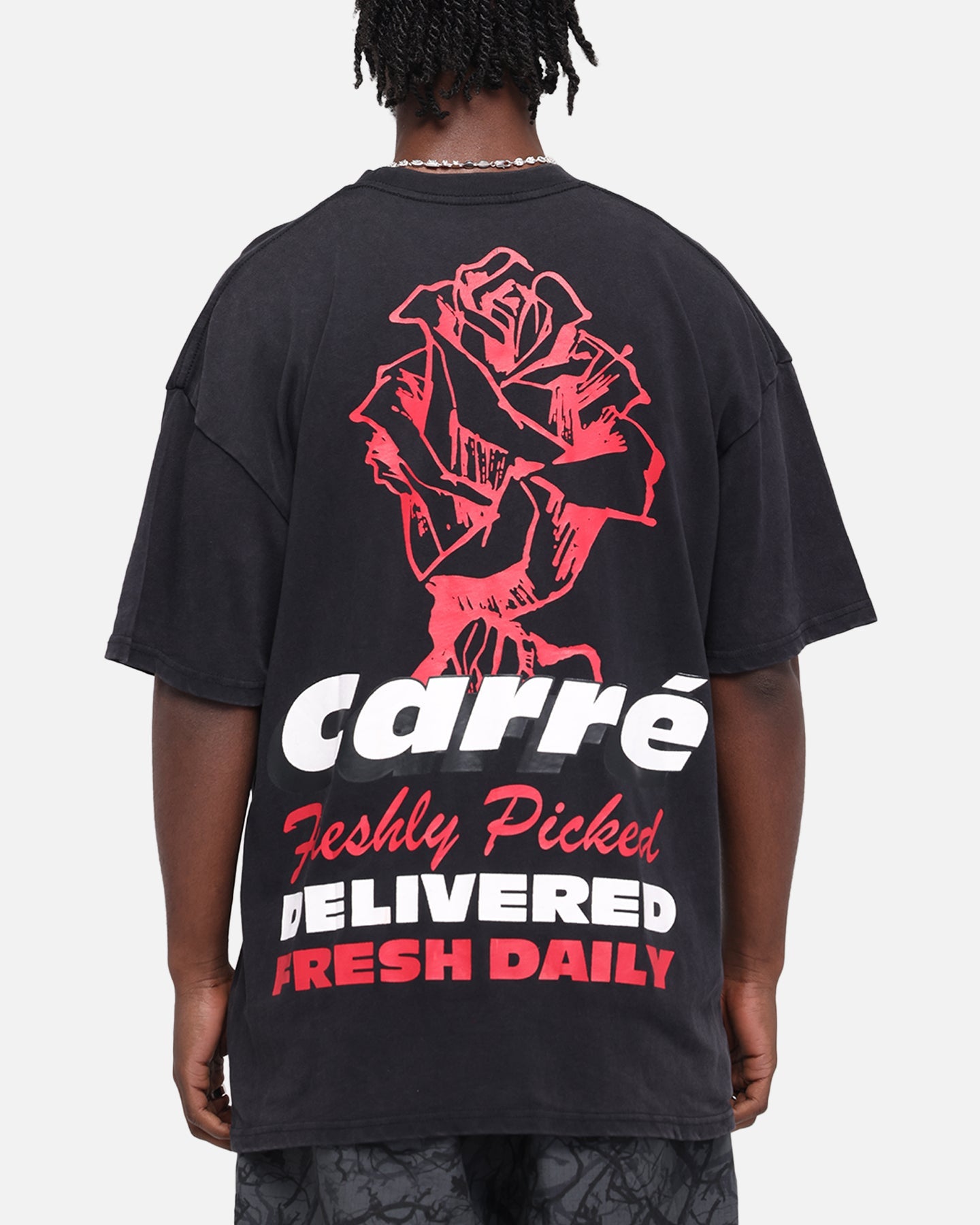 Carre Freshly Picked T-Shirt Black Acidwash