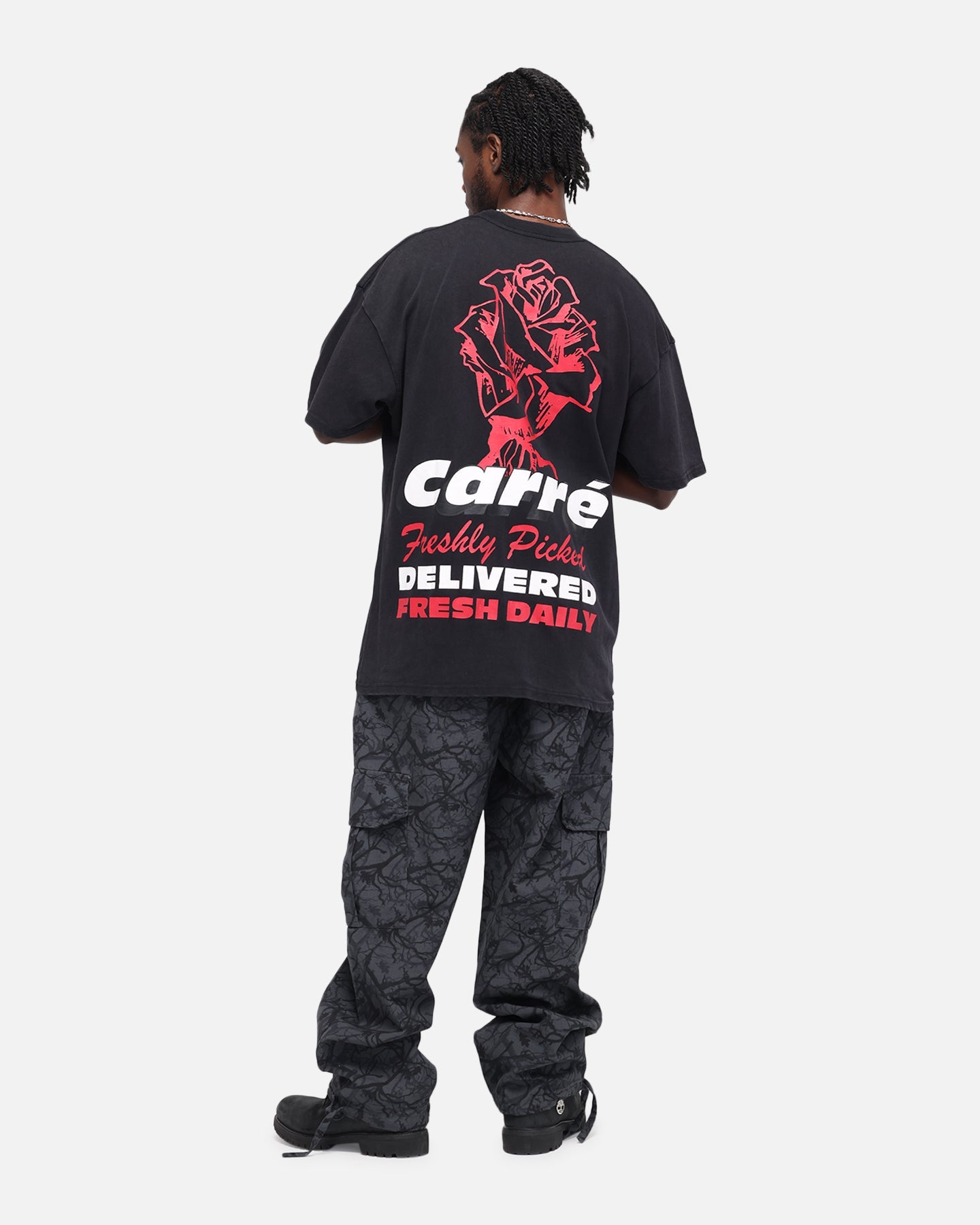 Carre Freshly Picked T-Shirt Black Acidwash