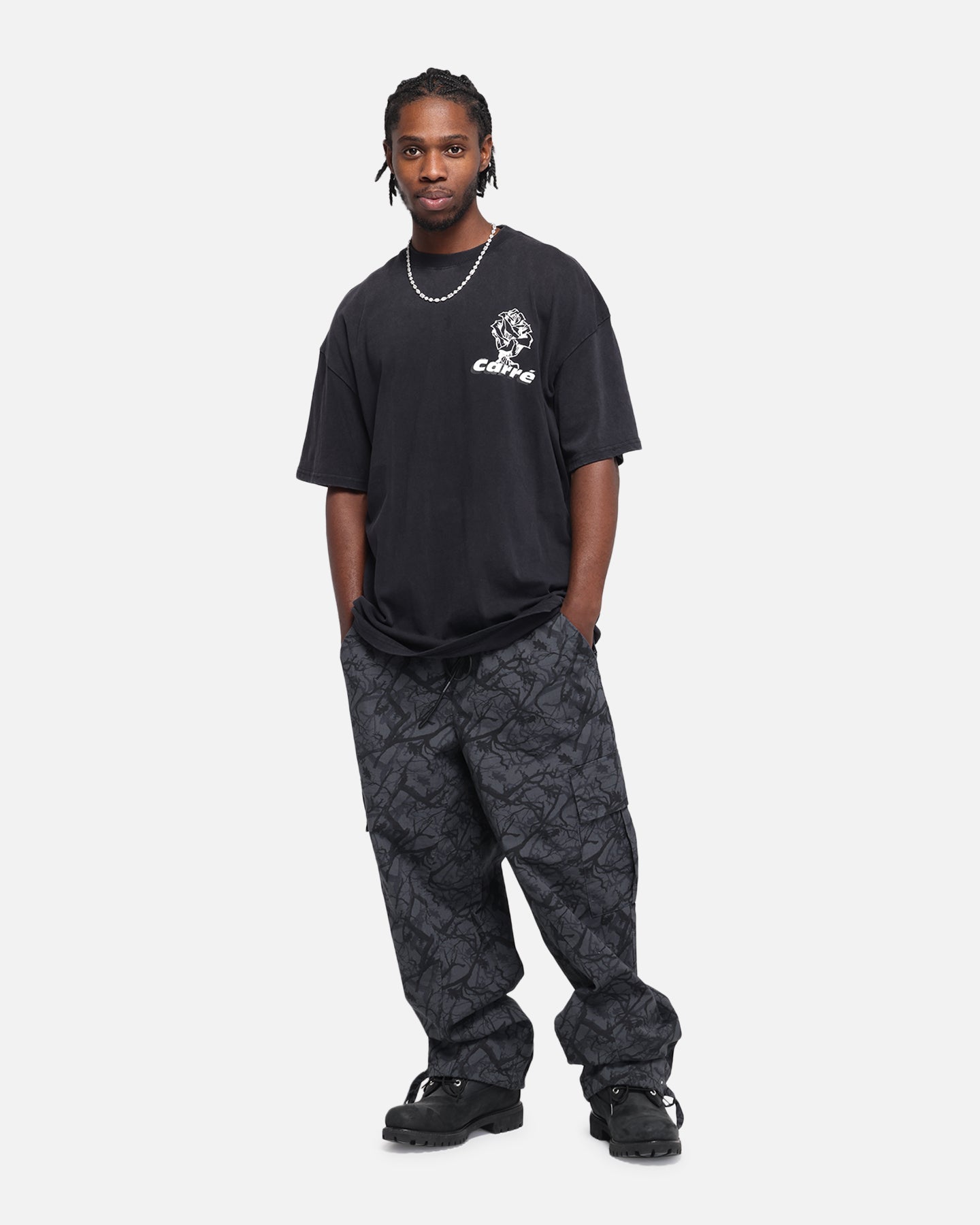 Carre Freshly Picked T-Shirt Black Acidwash