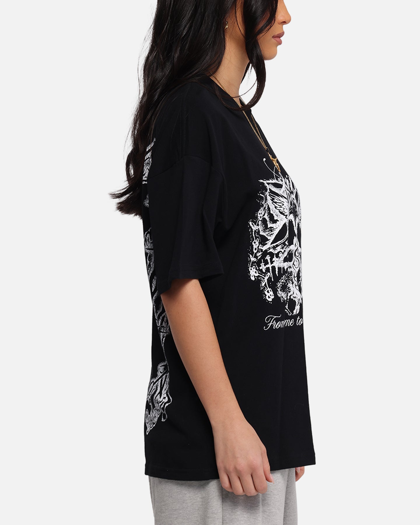 Loiter Earth Angel T-Shirt Black Style001