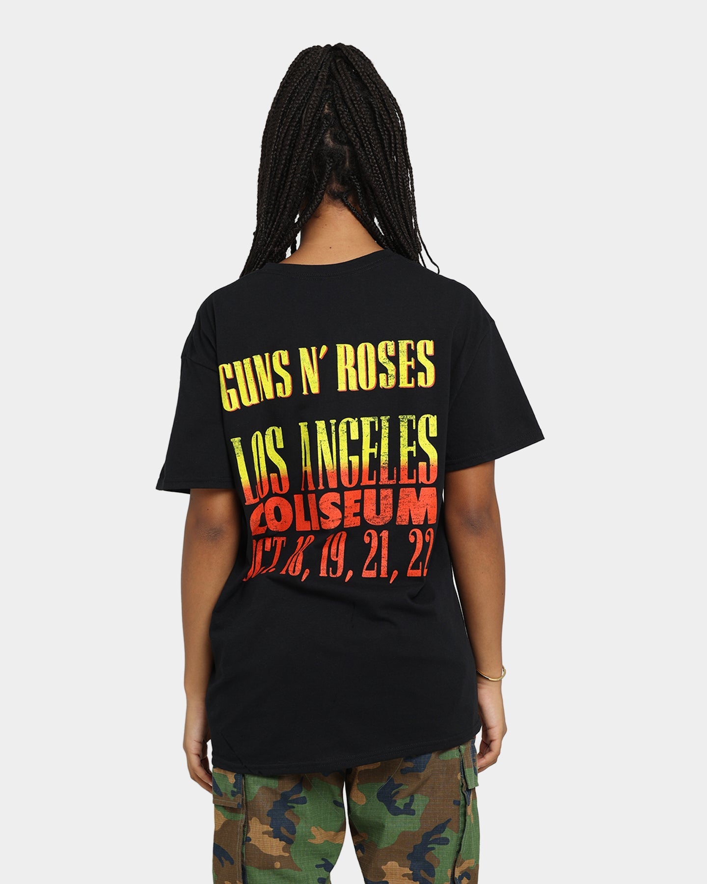 Guns N Roses LA Coliseum T-Shirt Black Style001