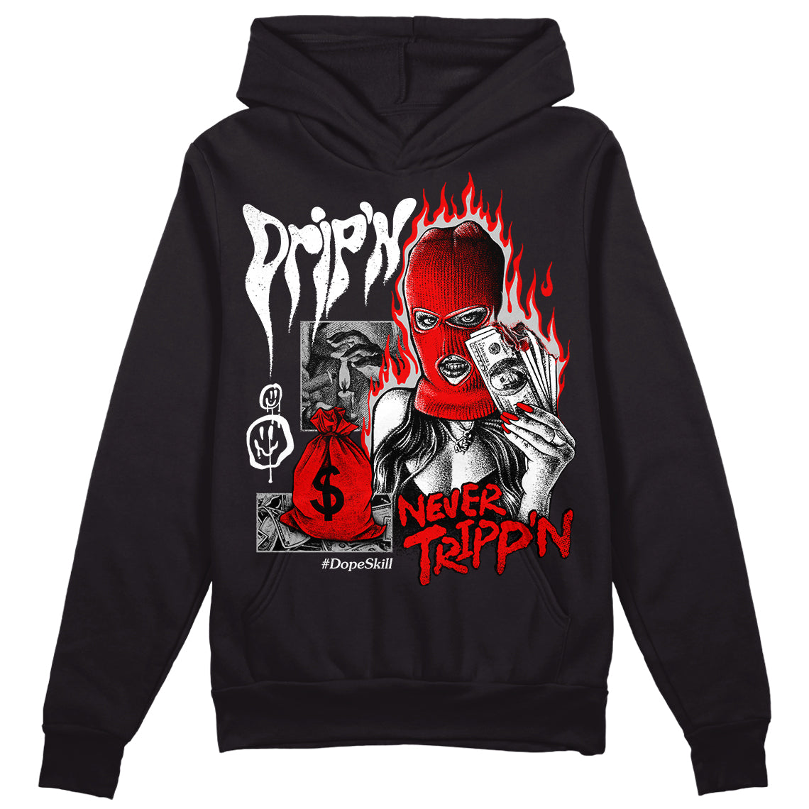 Cherry 12s DopeSkill Hoodie Sweatshirt Drip'n Never Tripp'n Graphic