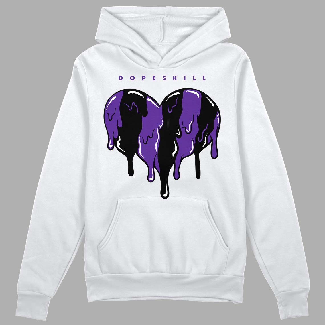 PURPLE Collection DopeSkill Hoodie Sweatshirt Slime Drip Heart Graphic