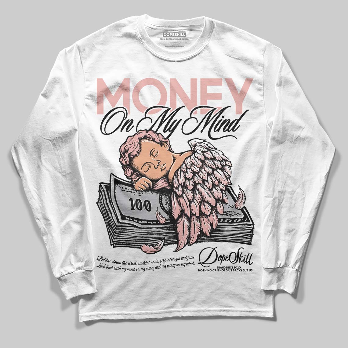 Rust Pink 1s 2025 DopeSkill Long Sleeve T-Shirt MOMM Graphic