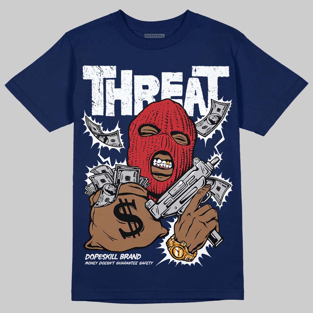 Summit White Navy 4s DopeSkill T-Shirt Under Threat Graphic