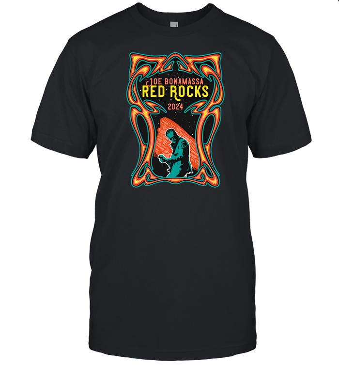 Joe Bonamassa 2024 Retro Red Rocks T Shirt Black