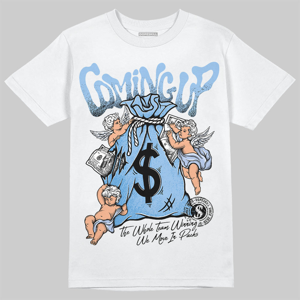 Women's Runner Sneaker Light Blue DopeSkill T-Shirt Money Bag Coming Up Graphic
